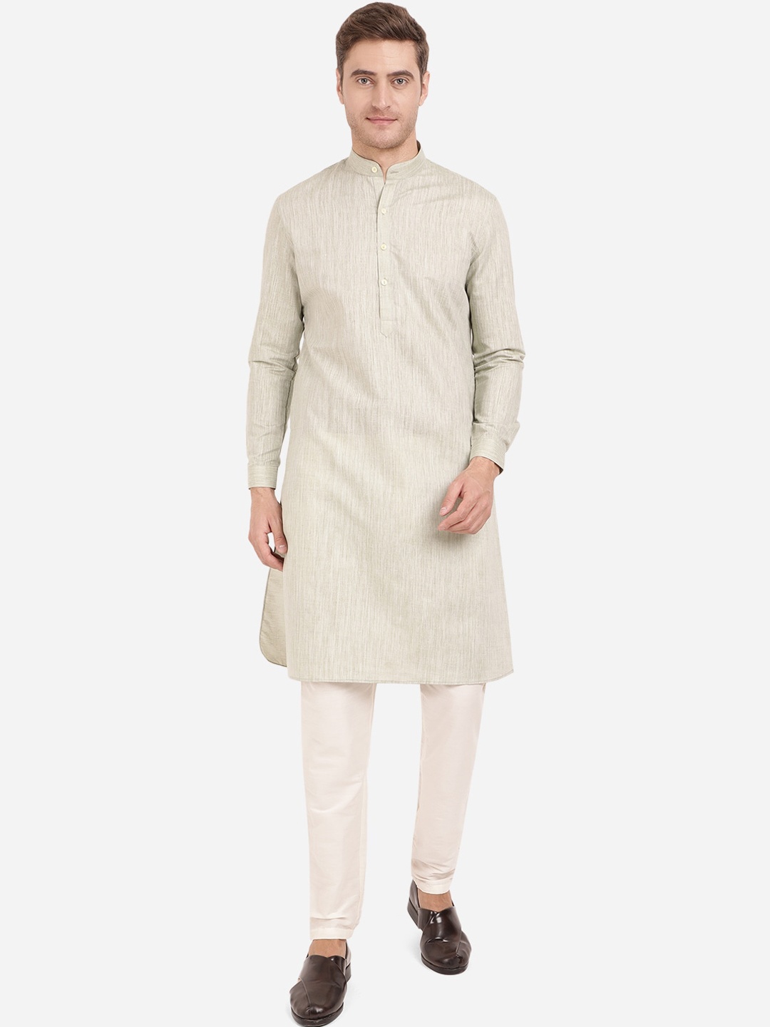 

Modi Kurta Men Grey Pure Cotton Kurta