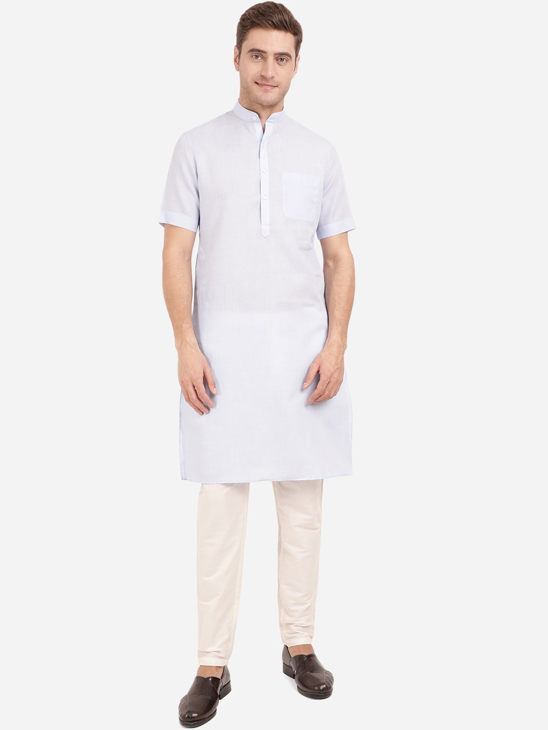 

Modi Kurta Men Blue Thread Work Kurtas