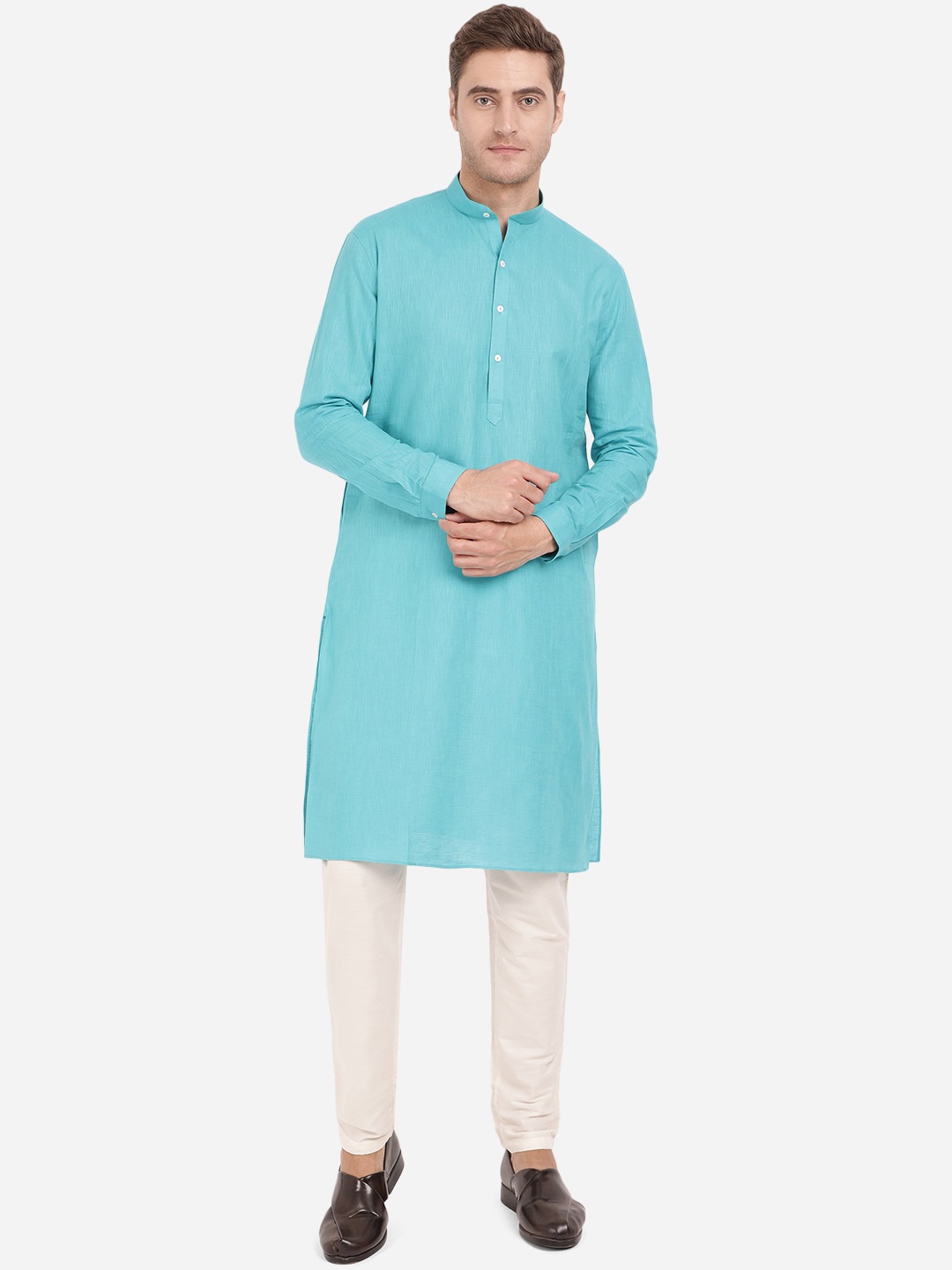 

Modi Kurta Men Blue Thread Work Kurtas