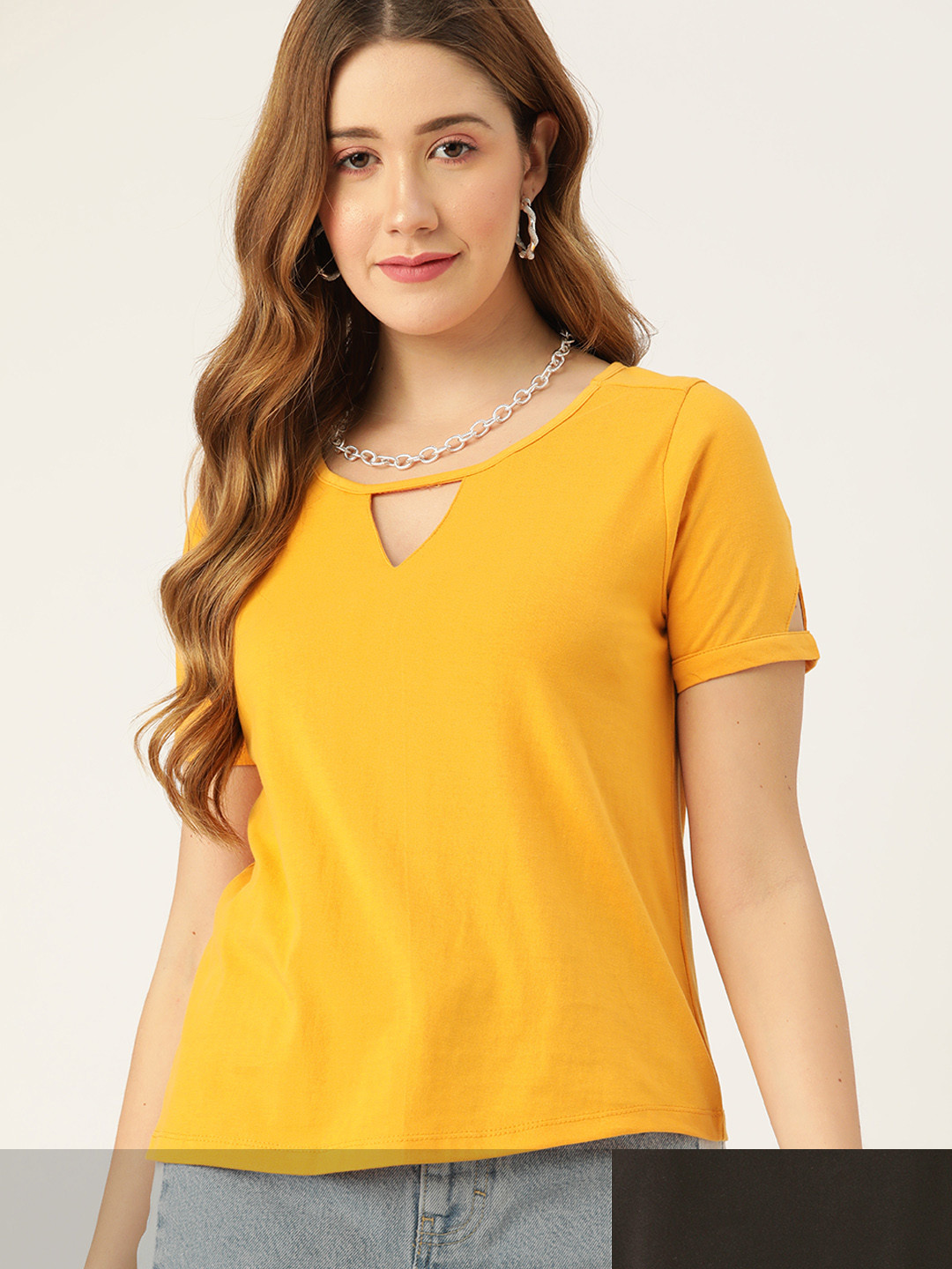 

DressBerry Women Pack of 2 T-shirts, Mustard