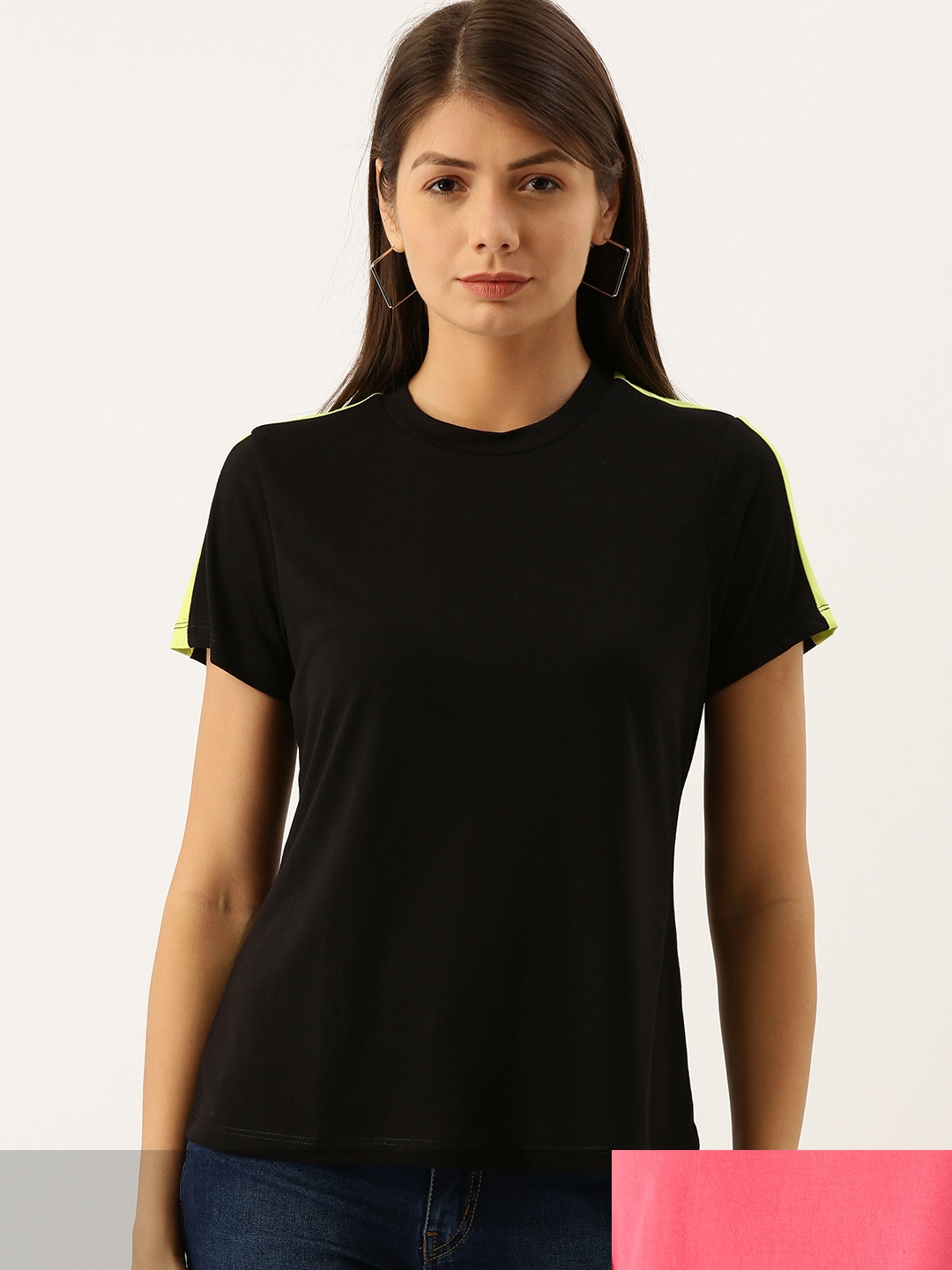 

DressBerry Women Pack of 2 T-shirts, Black