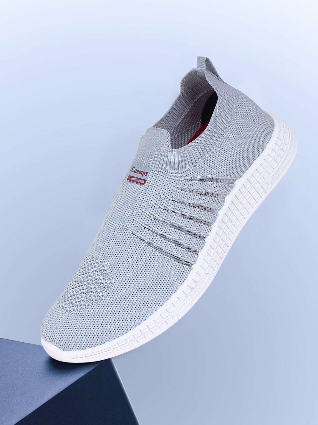 

Champs Men Grey Mesh Running Non-Marking Shoes