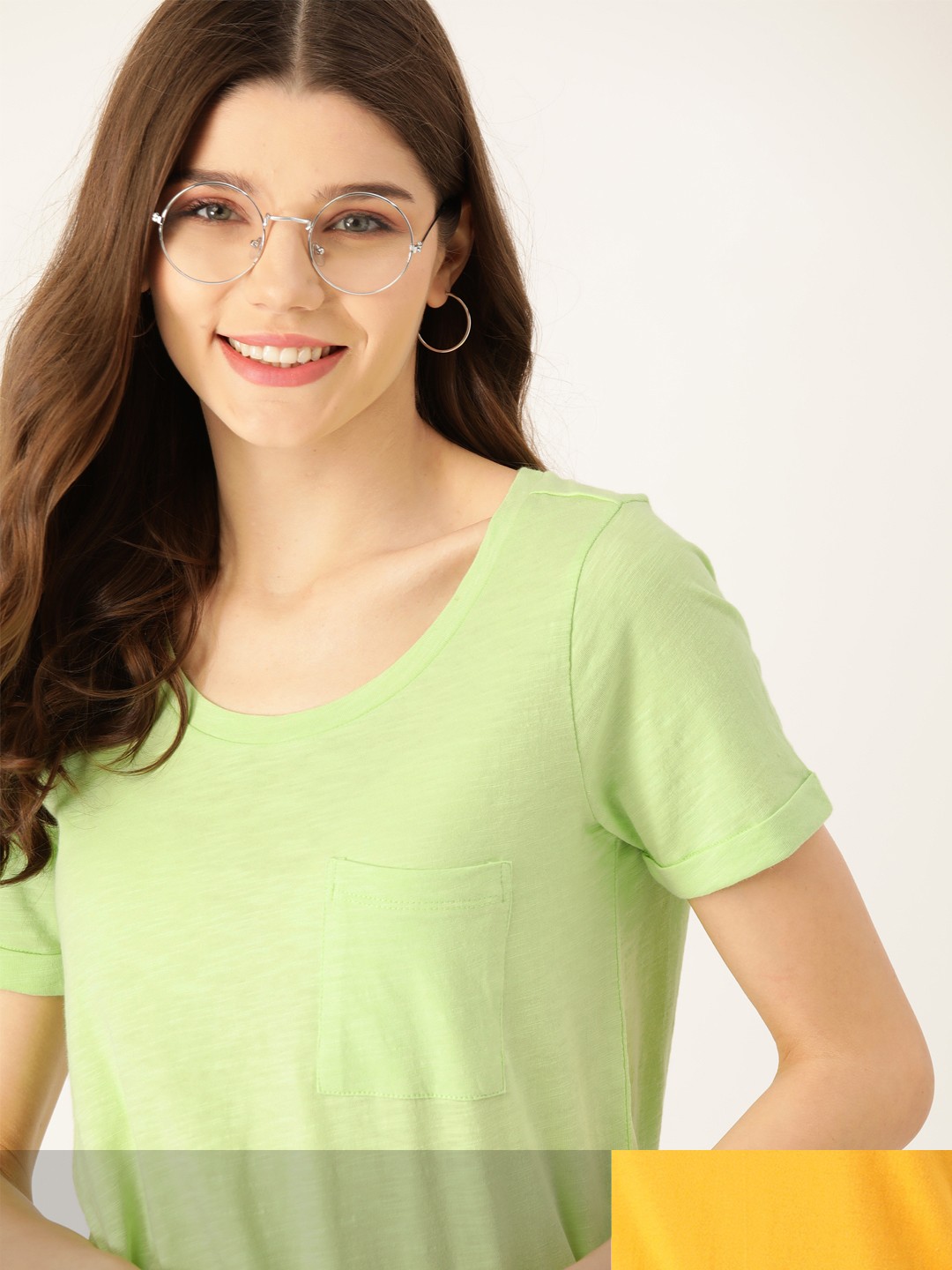 

DressBerry Women Pack of 2 Pure Cotton T-shirts, Green