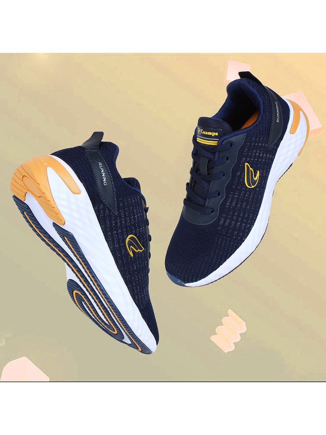 

Champs Men Navy Blue Running Shoes