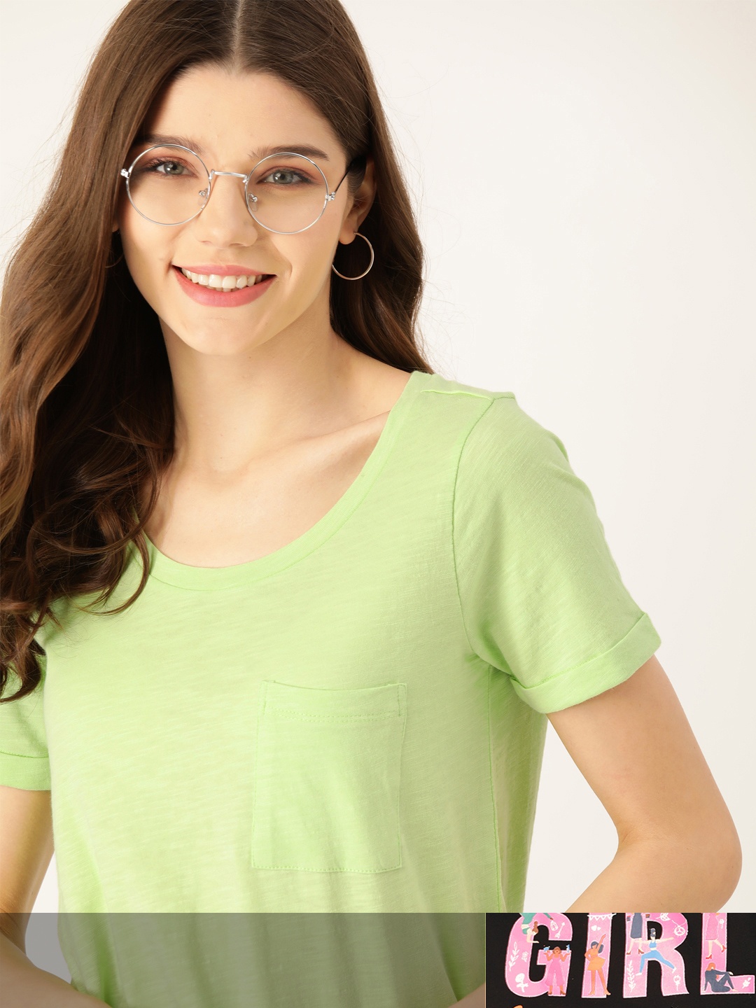 

DressBerry Women Pack of 2 Pure Cotton T-shirts, Green