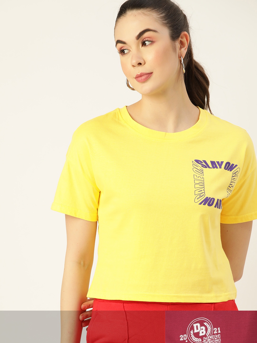 

DressBerry Women Pack of 2 T-shirts, Yellow