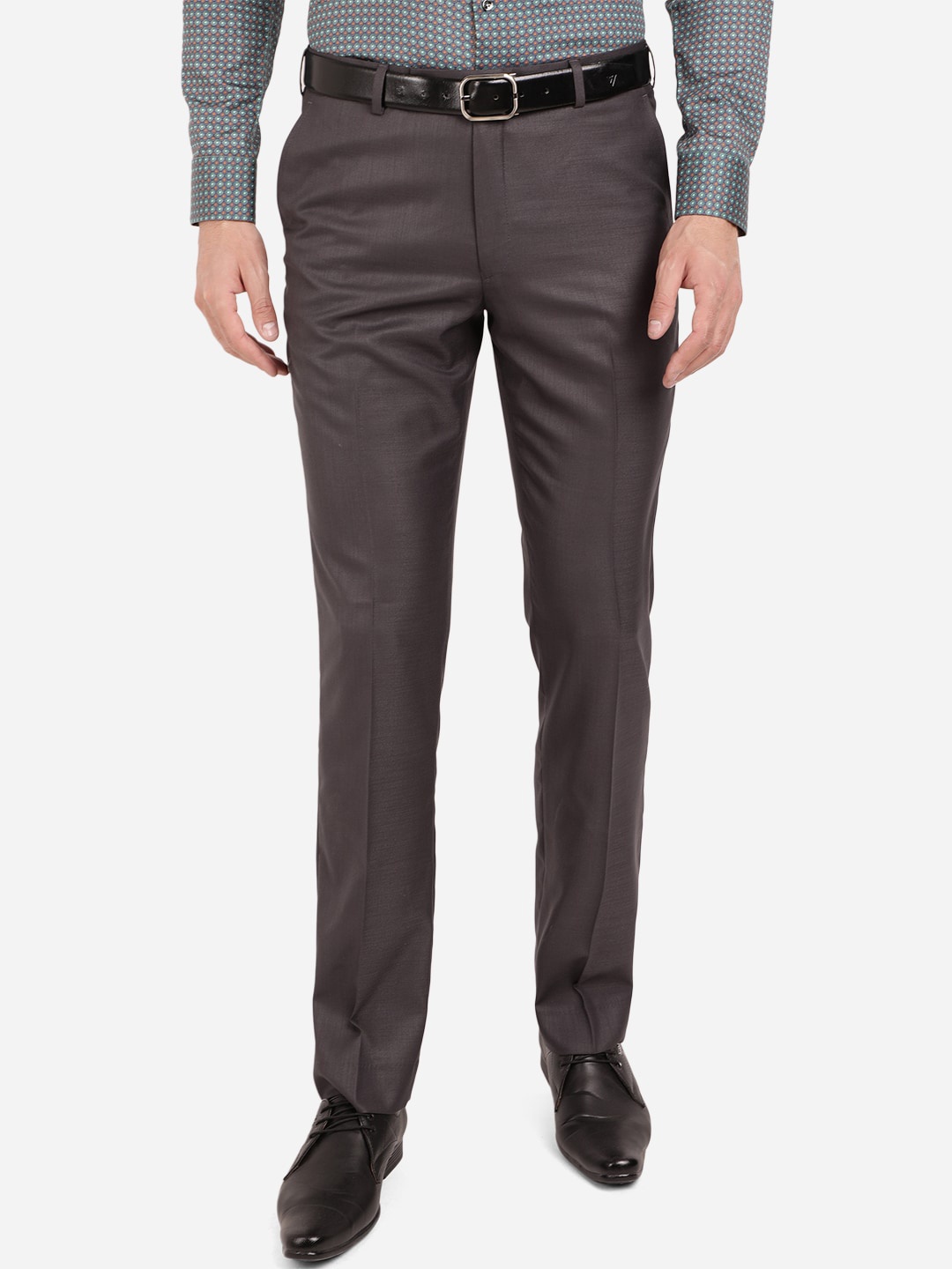

Greenfibre Men Charcoal Grey Trousers