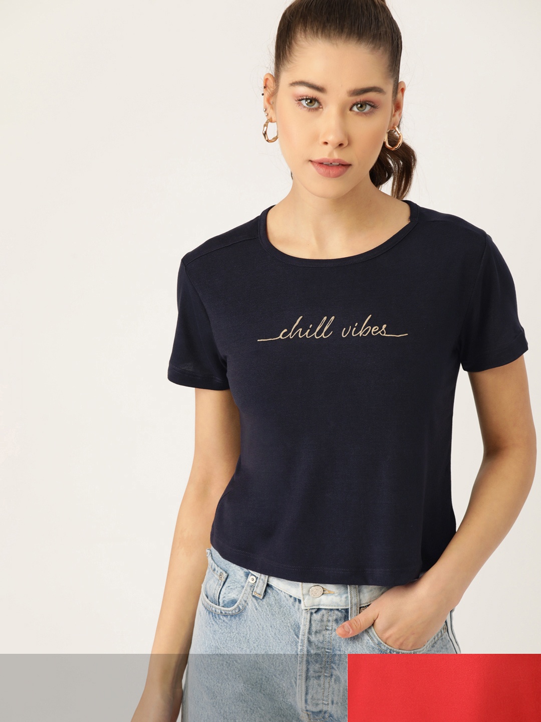

DressBerry Women Pack of 2 T-shirts, Navy blue