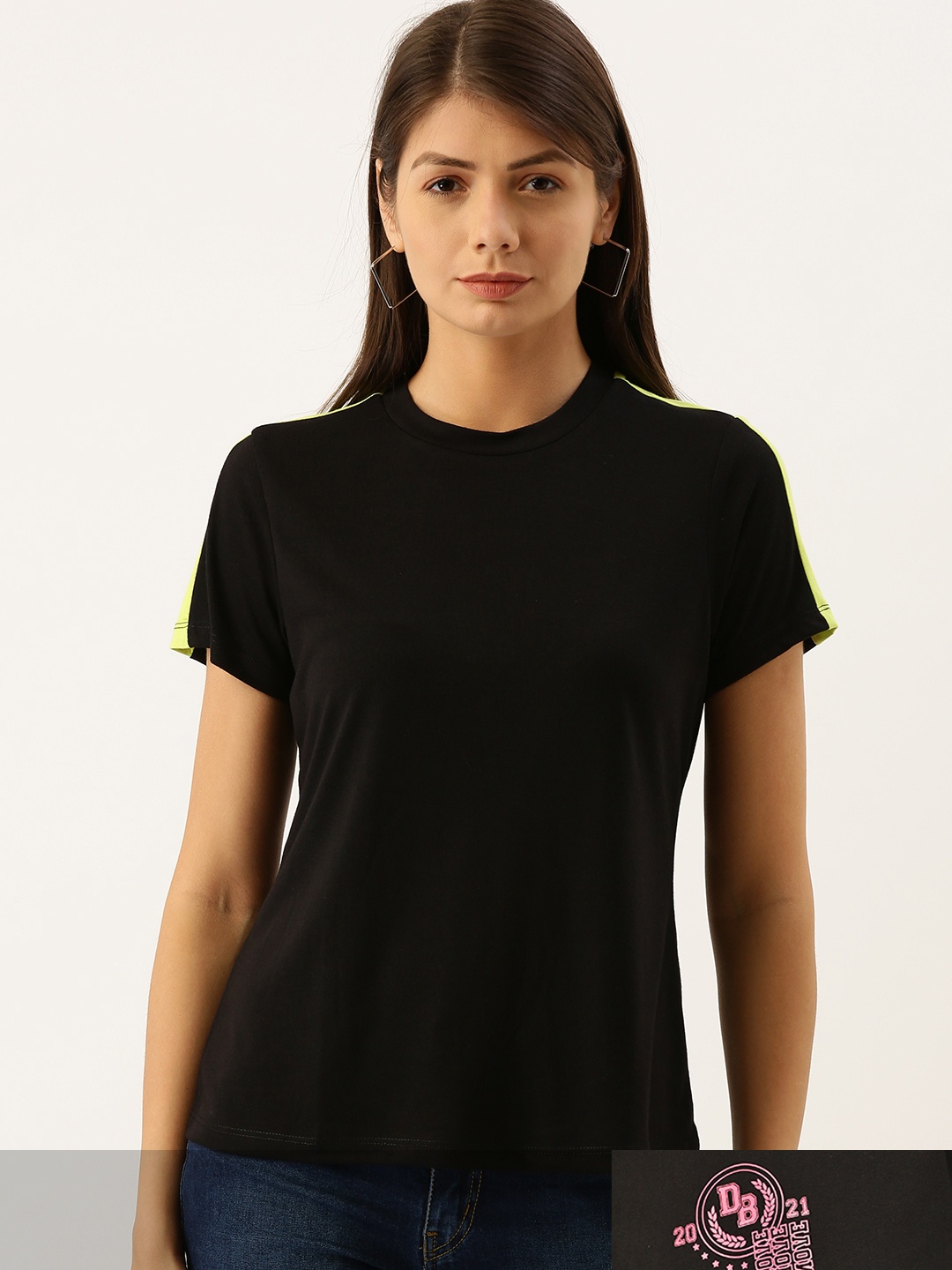 

DressBerry Women Pack of 2 T-shirts, Black