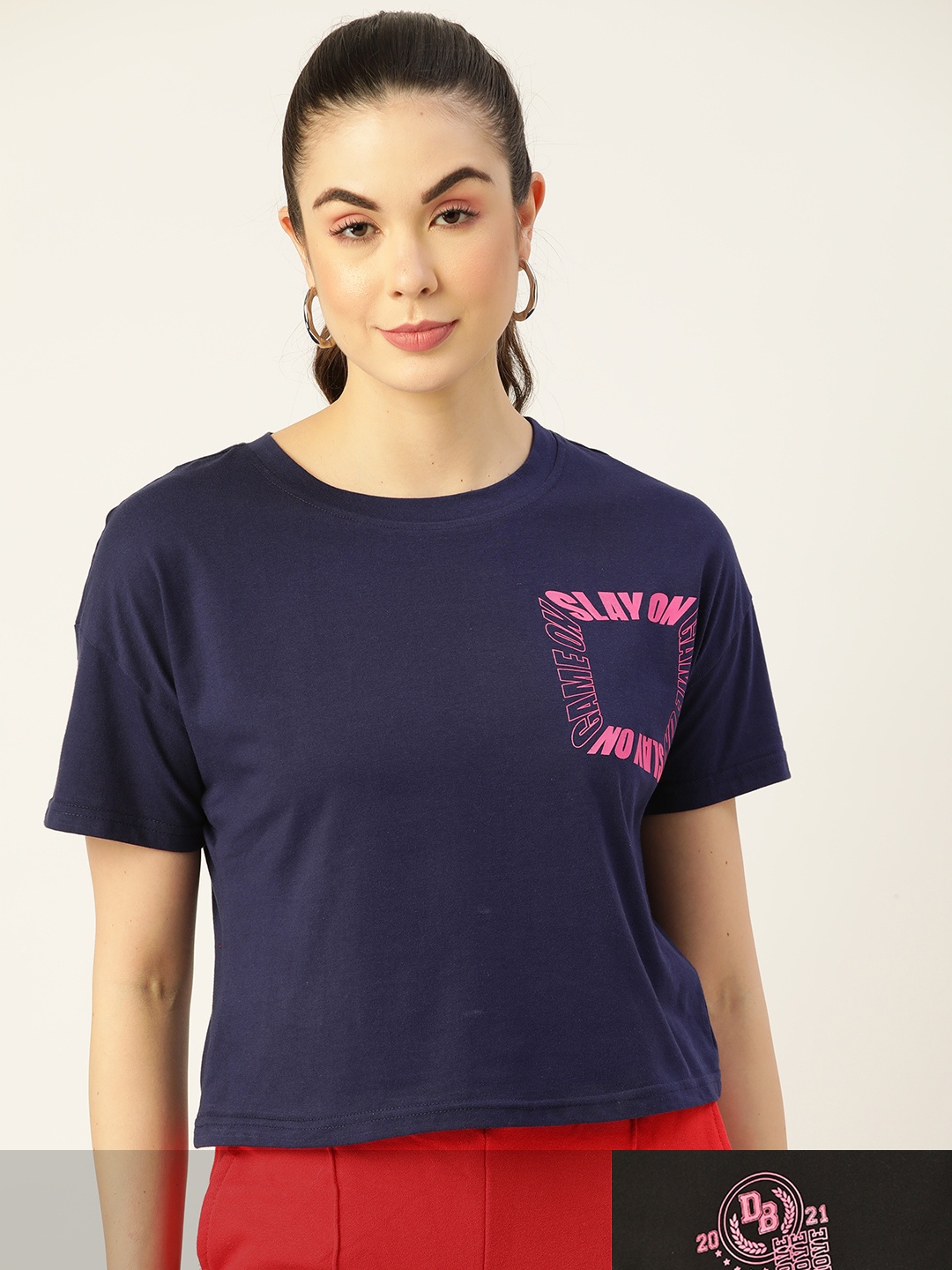 

DressBerry Women Pack of 2 T-shirts, Navy blue