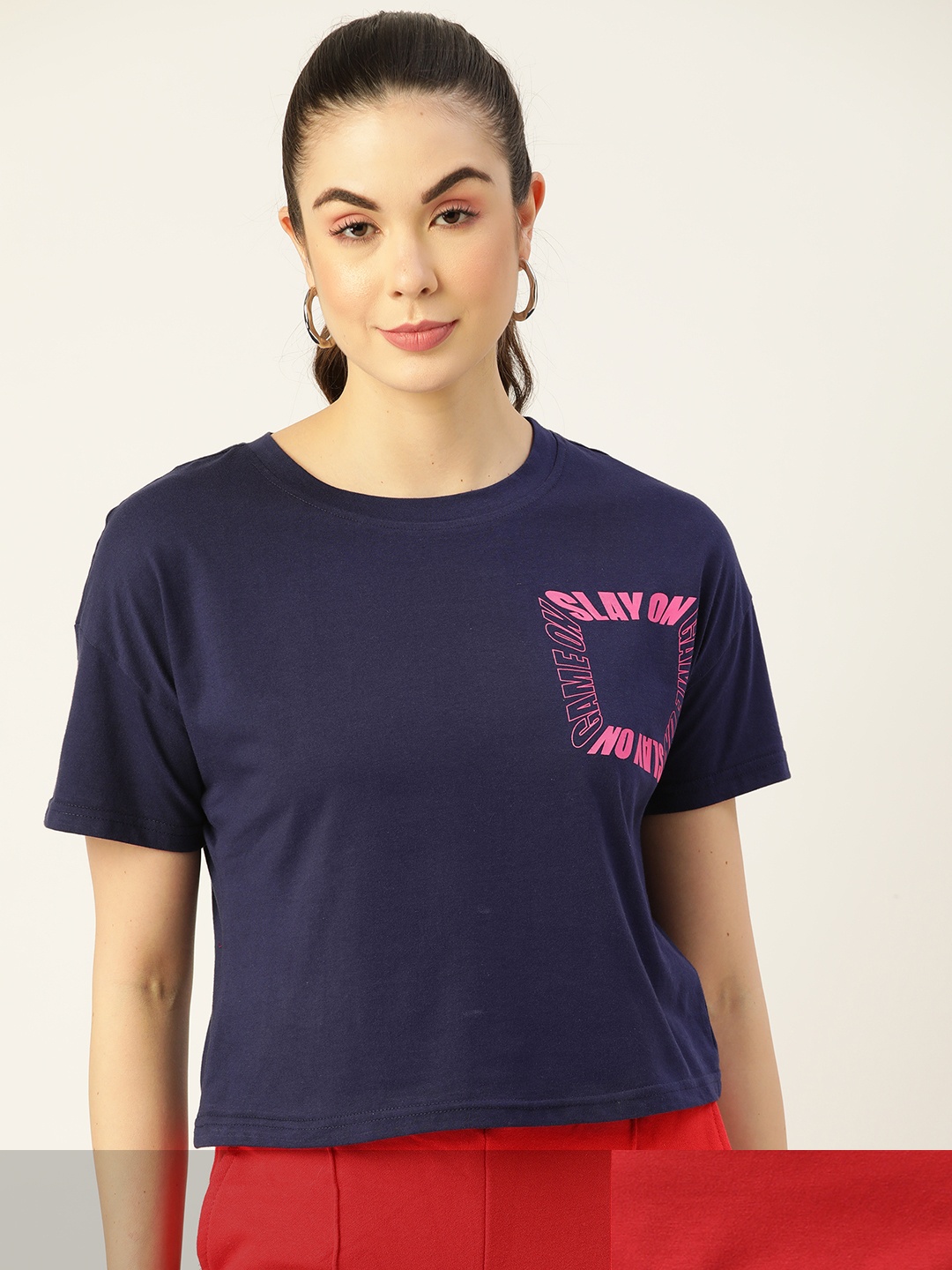 

DressBerry Women Pack of 2 T-shirts, Navy blue