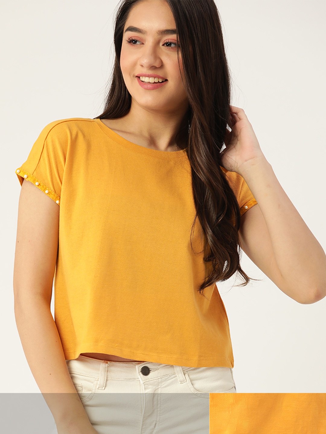 

DressBerry Women Pack of 2 T-shirts, Mustard