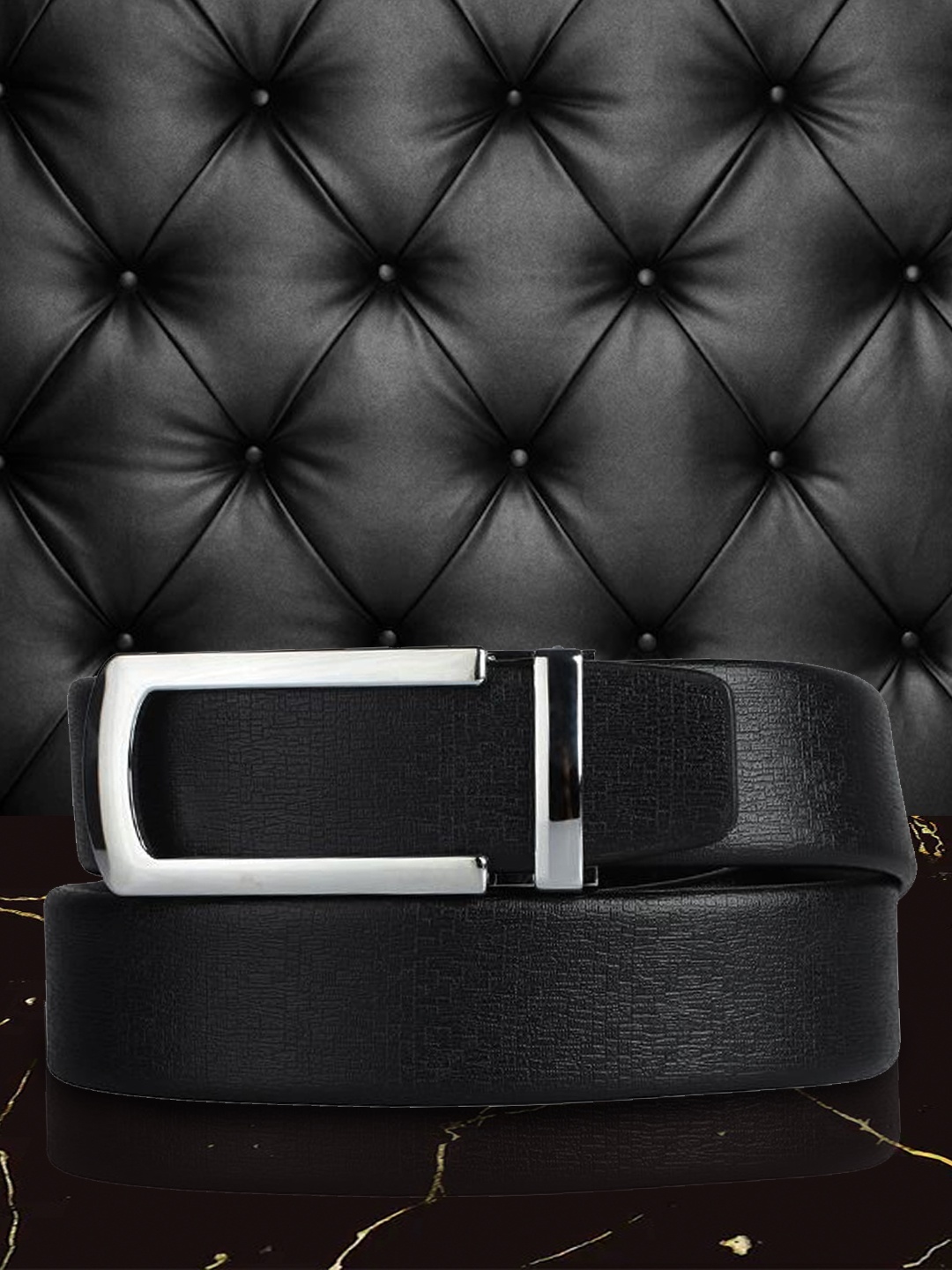 

Kastner Men Black Textured Formal Belt