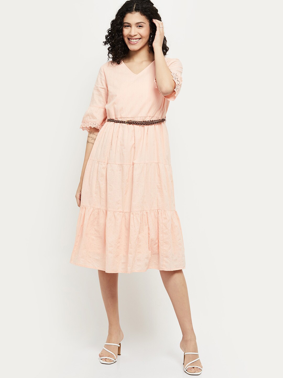 

max Peach-Coloured Dress