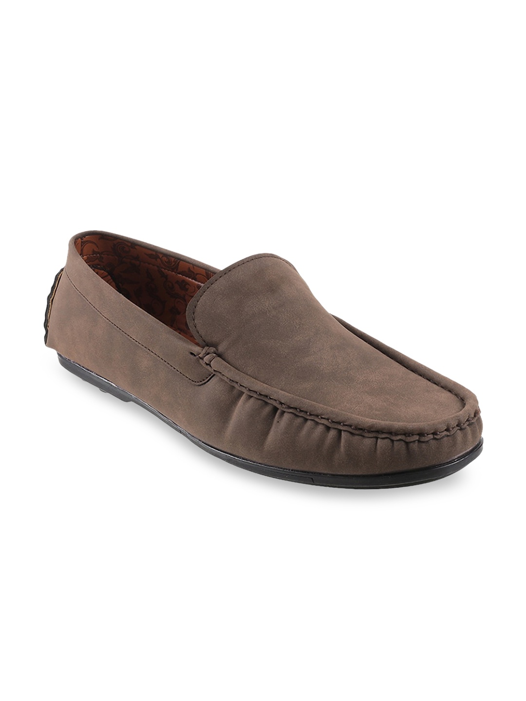 

WALKWAY by Metro Men Brown Textured Loafers