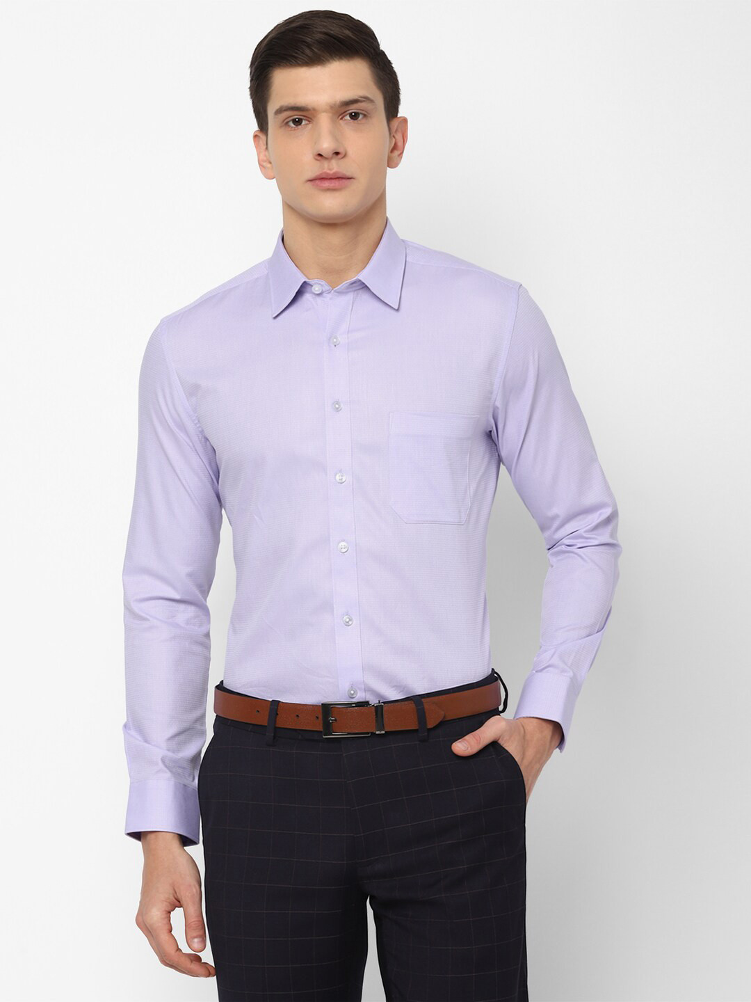 

Louis Philippe Men Purple Slim Fit Formal Shirt