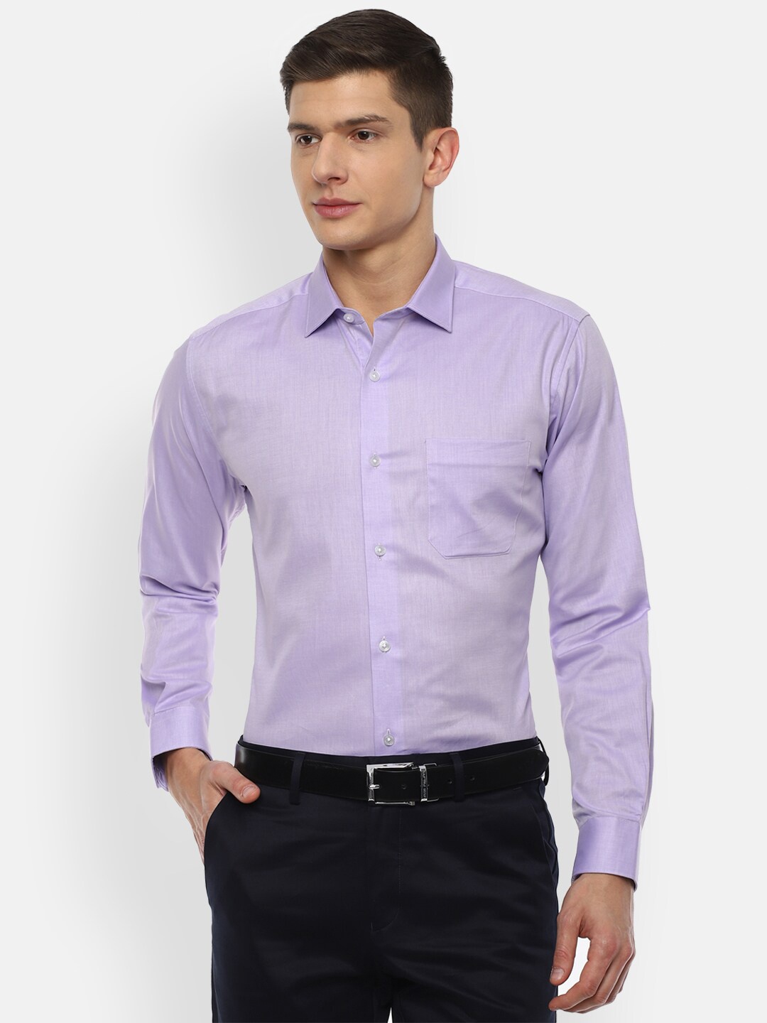

Louis Philippe Men Purple Slim Fit Formal Shirt