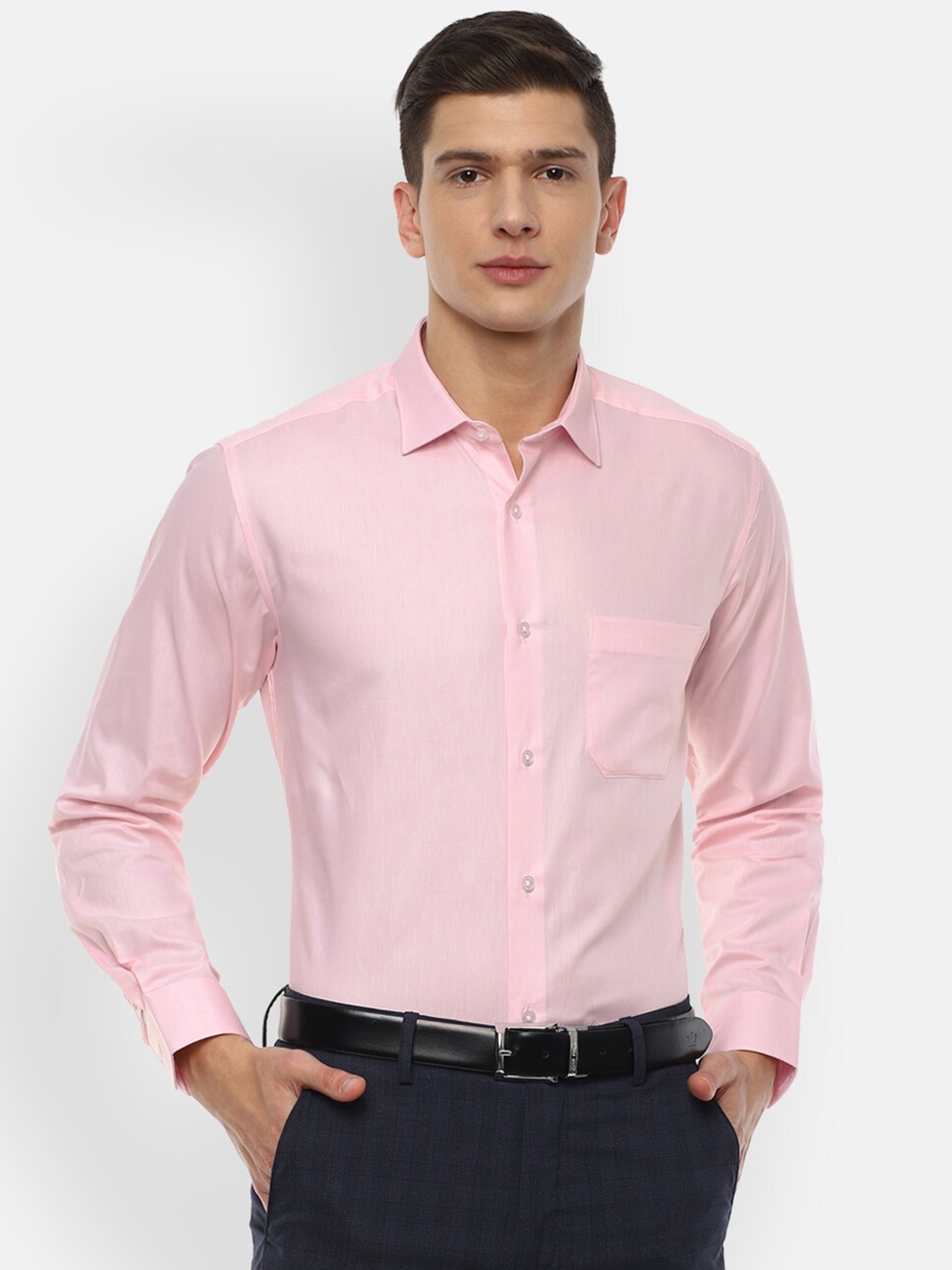 

Louis Philippe Men Pink Slim Fit Formal Shirt