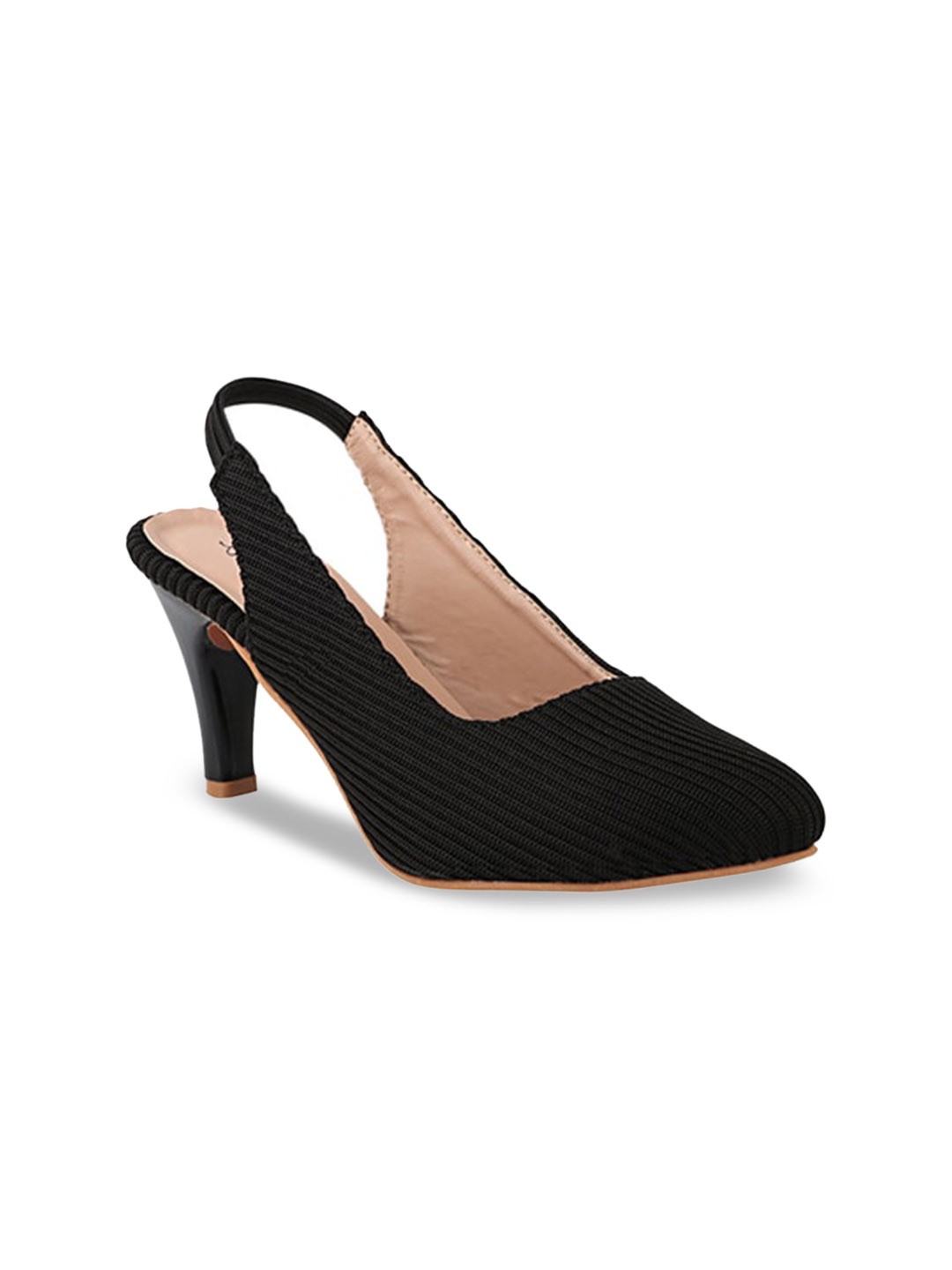 

THE WHITE POLE Black Solid Pumps