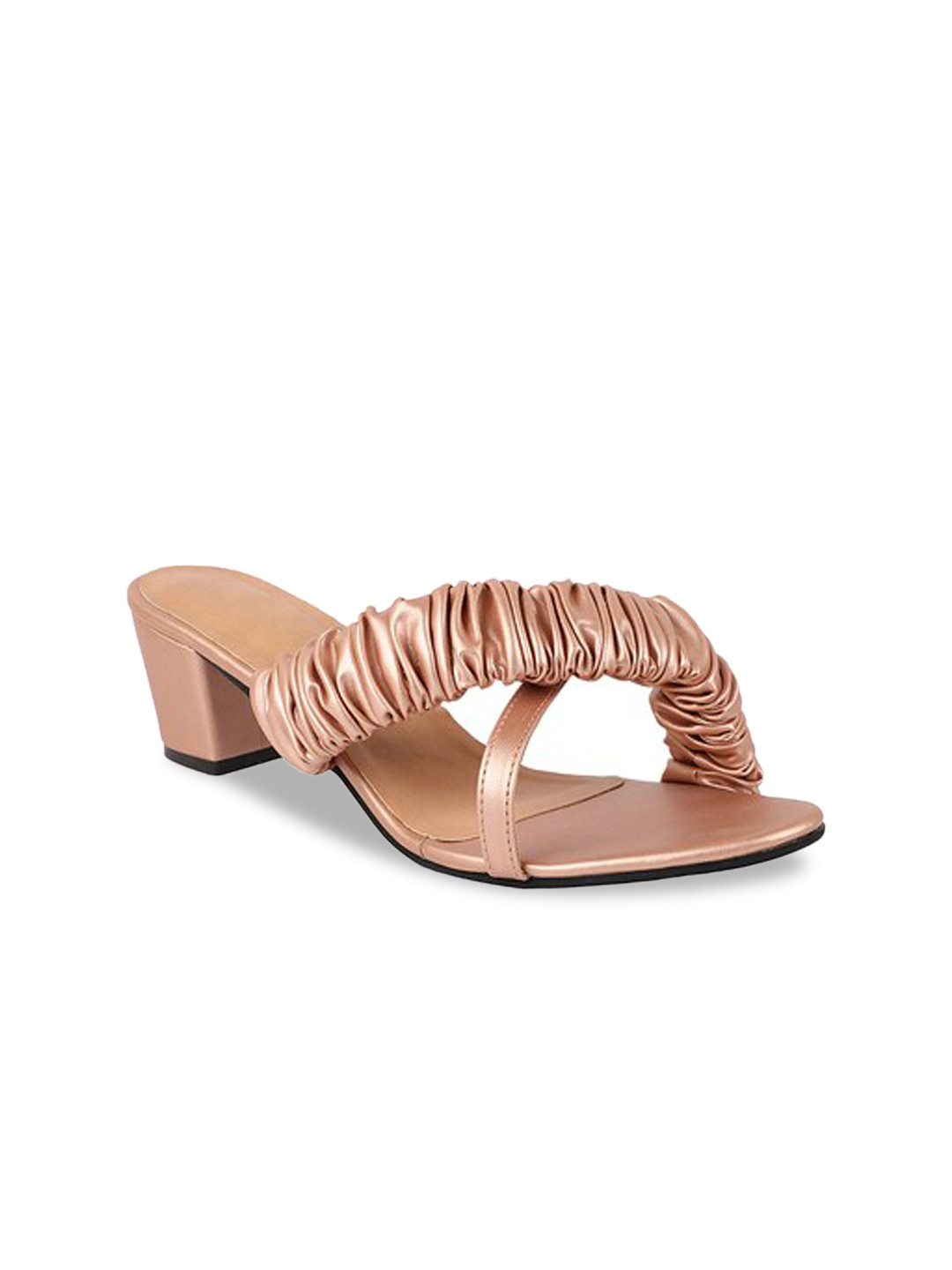 

THE WHITE POLE Pink Printed Party Block Pumps