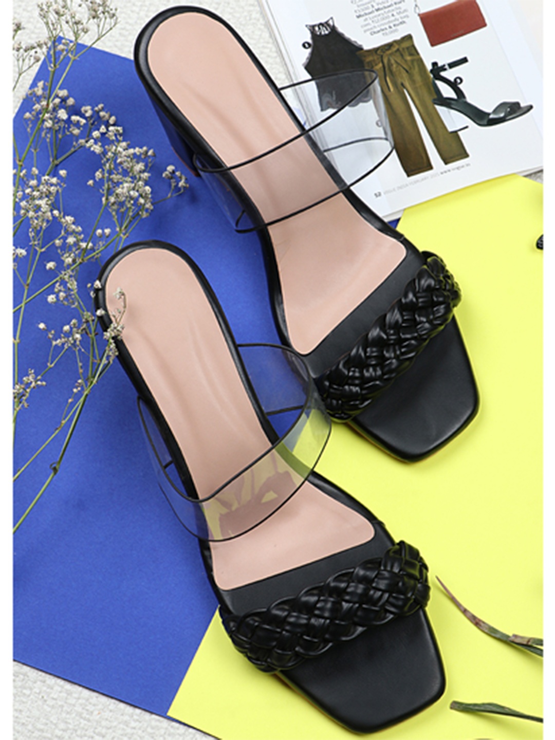 

THE WHITE POLE Black Block Sandals