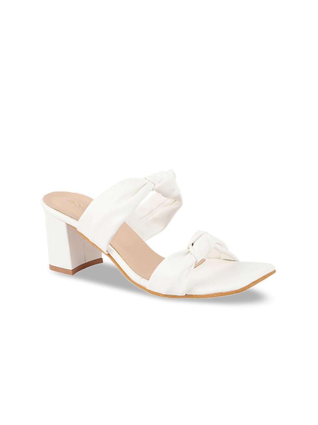 

THE WHITE POLE White Party Block Mules with Bows