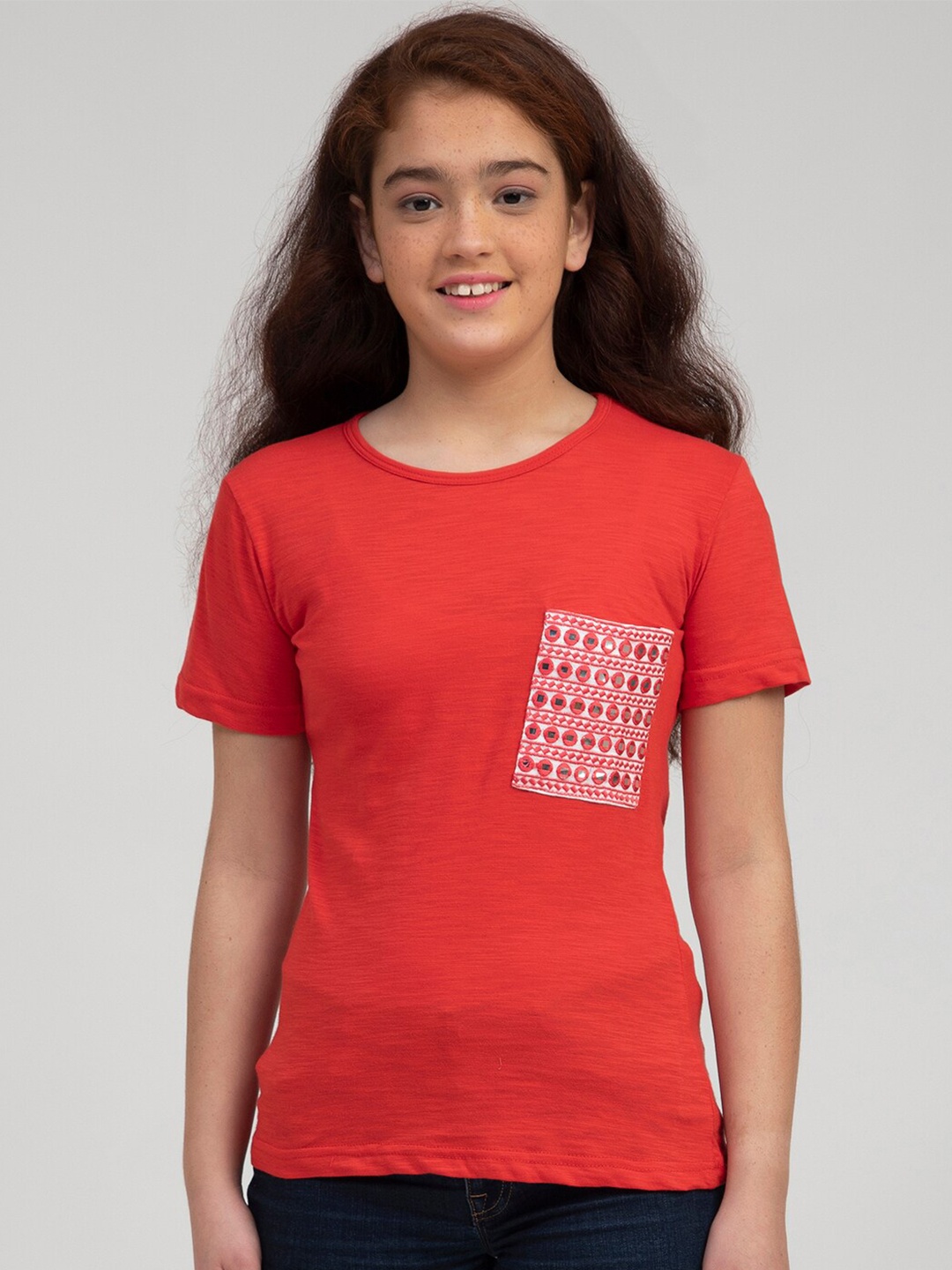 

Bitiya by Bhama Orange Print Top