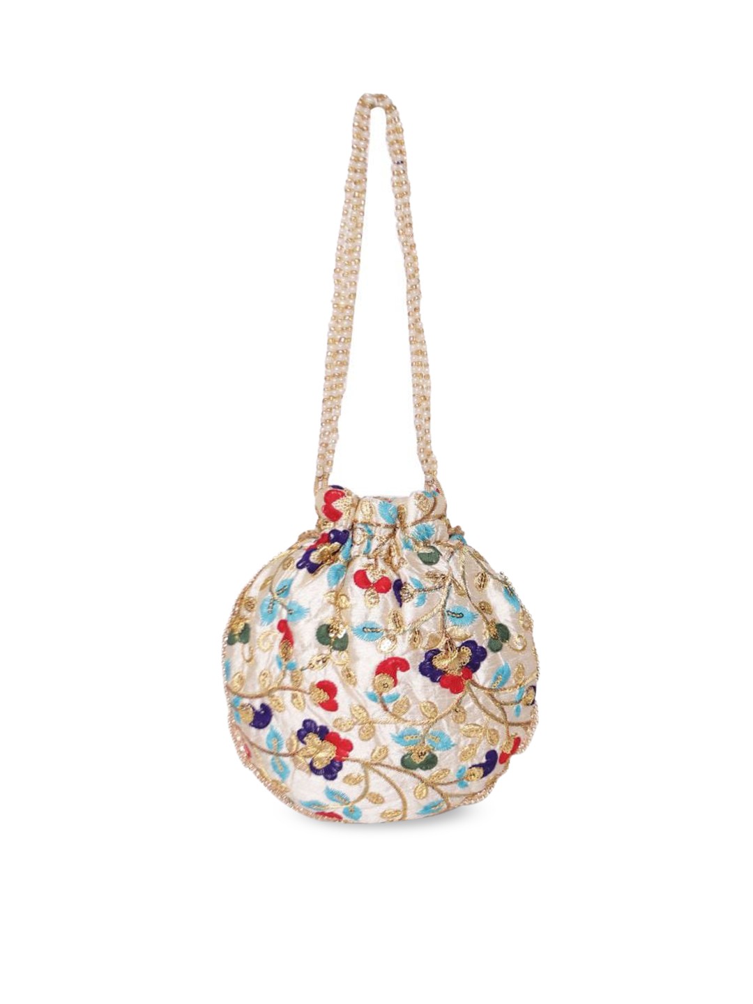 

ASTRID Women Multicoloured Embellished Potli Clutch, Multi