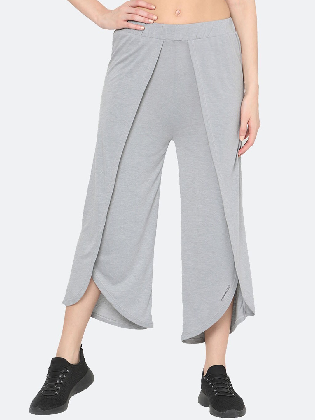 

Silvertraq Women Grey Melange Yoga Tulip Pants