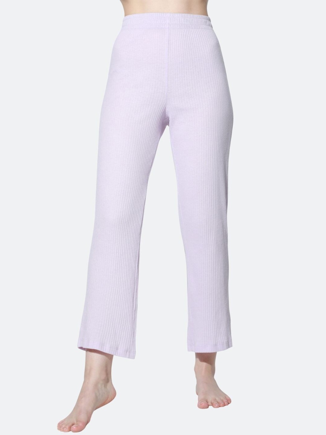 

Silvertraq Women Lavender Striped Lounge Pants