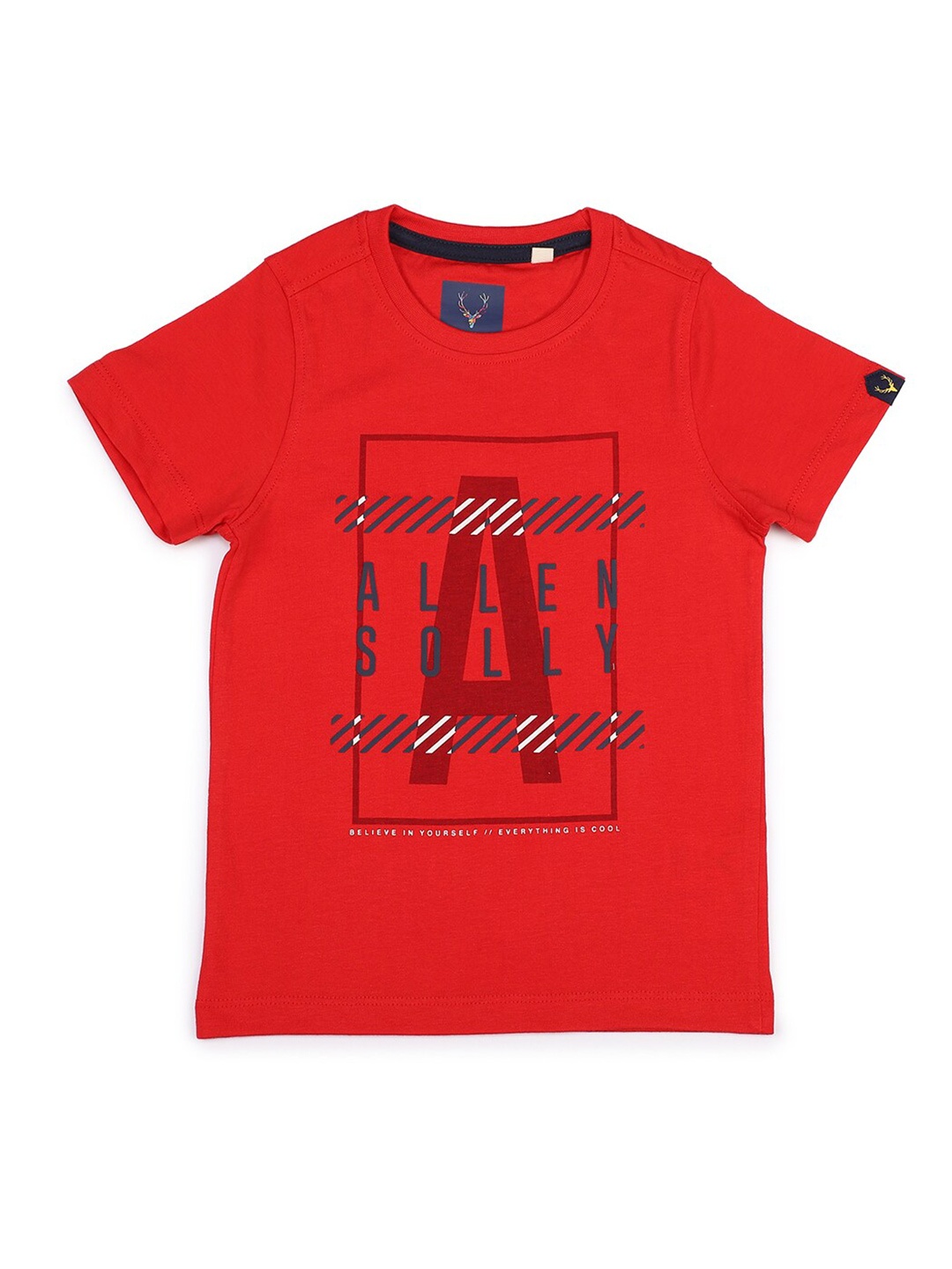 

Allen Solly Junior Boys Red Typography Printed T-shirt