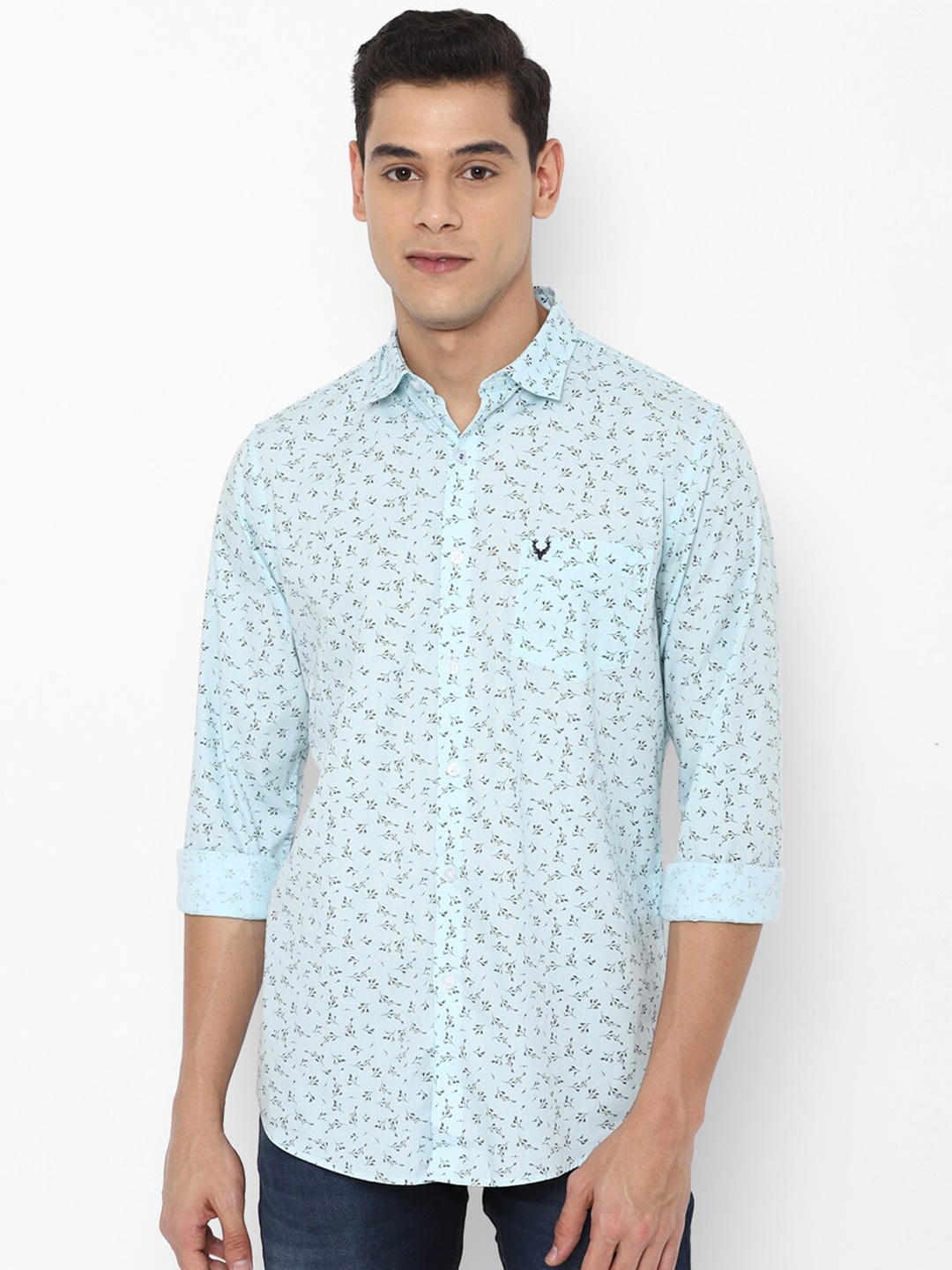 

Allen Solly Men Blue Slim Fit Floral Printed Casual Shirt