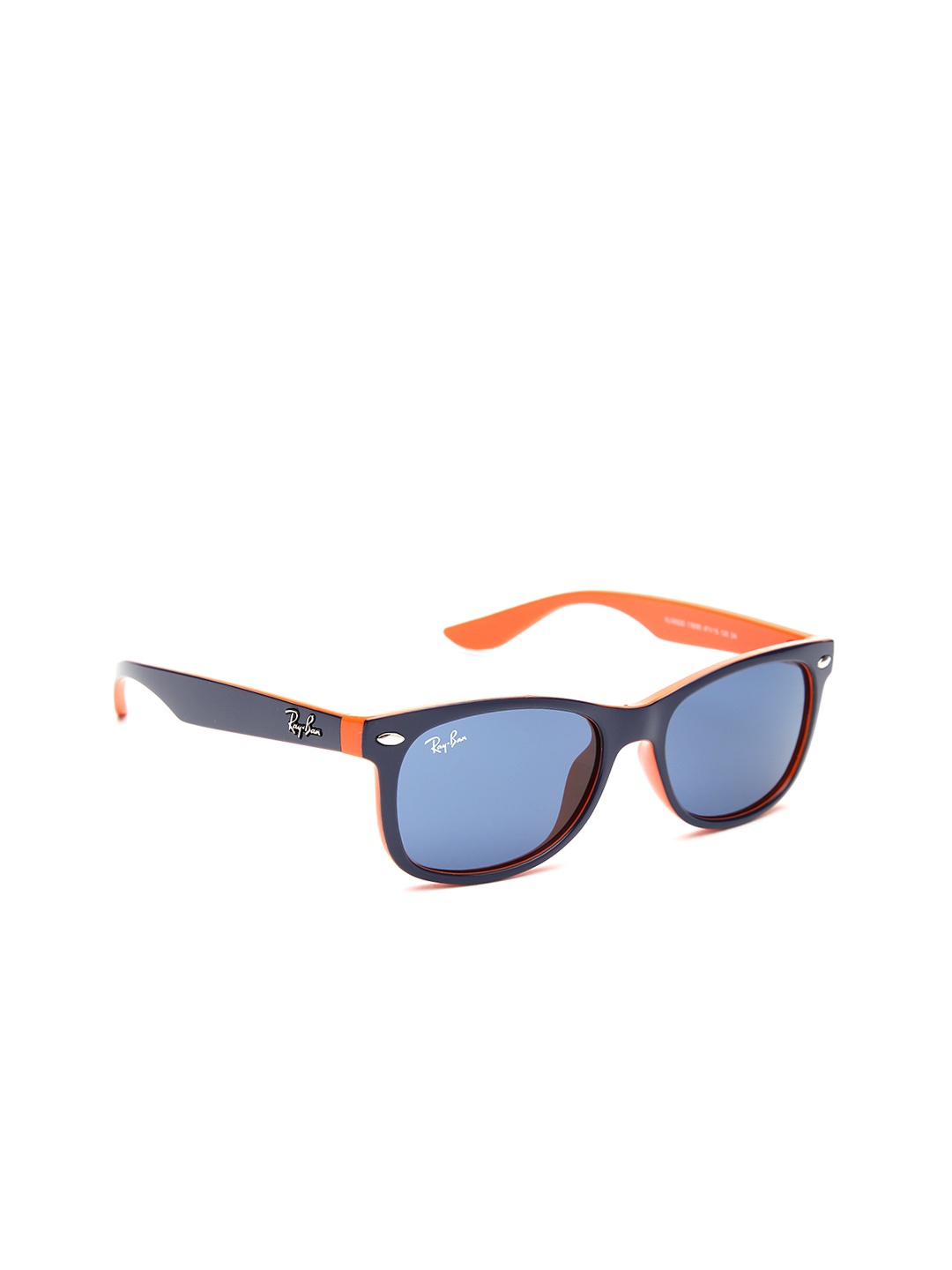 

Ray-Ban Kids Unisex UV Protected Blue Lens Square Sunglasses - 0RJ9052S178/8047, Navy blue