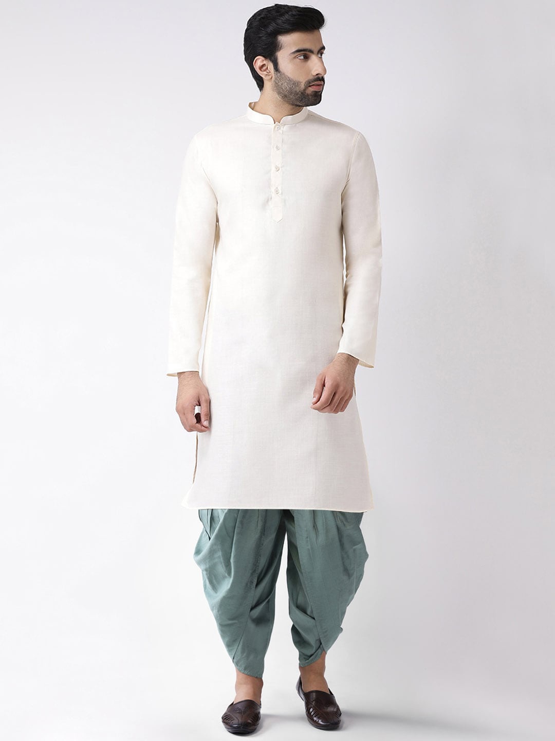 

KISAH Men Off White Kurta with Dhoti Pants
