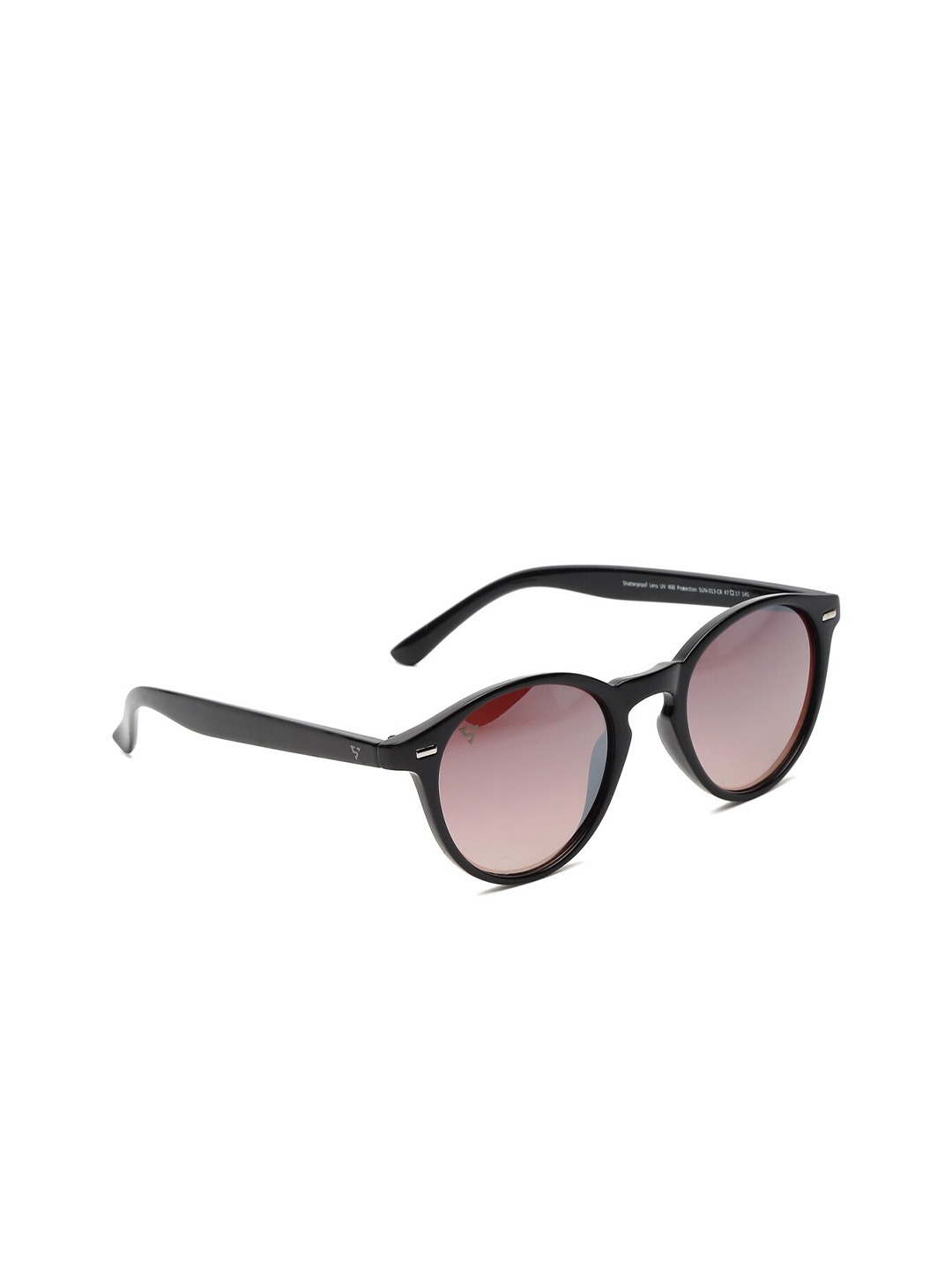 

SUNNIES Unisex Brown & Black Full Rim Round Sunglasses with UV Protected Lens