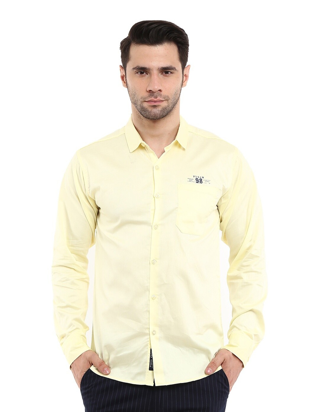 

V-Mart Men Yellow Standard Slim Fit Casual Shirt