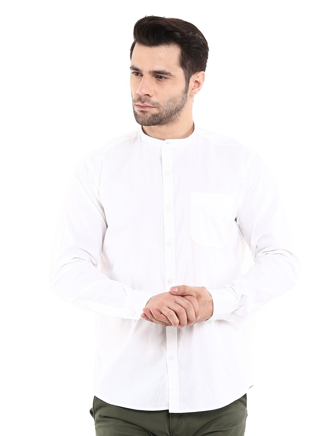 

V-Mart Men White Standard Casual Shirt