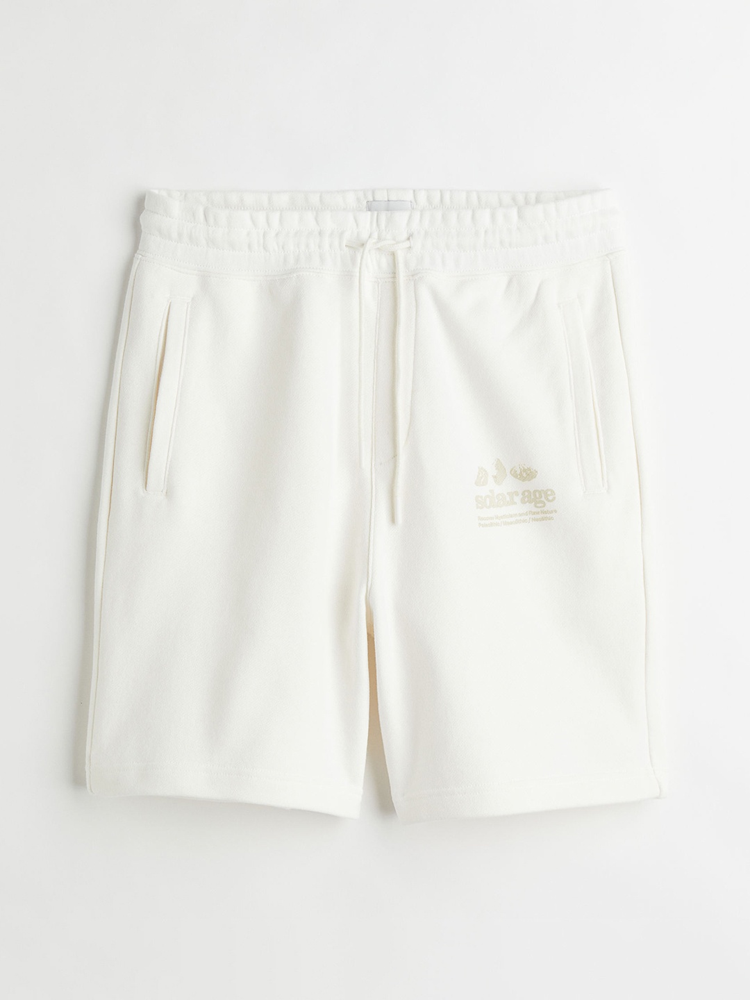

H&M Men White Relaxed Fit Cotton Sweatshorts