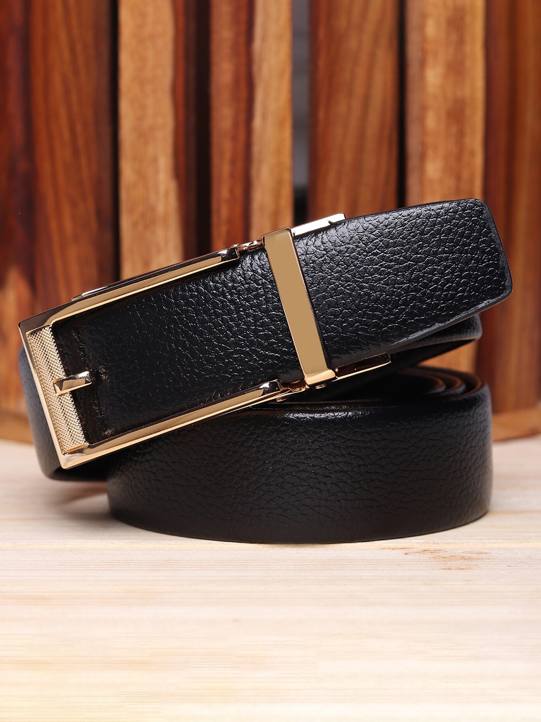 

Kastner Men Black Textured Formal Belt