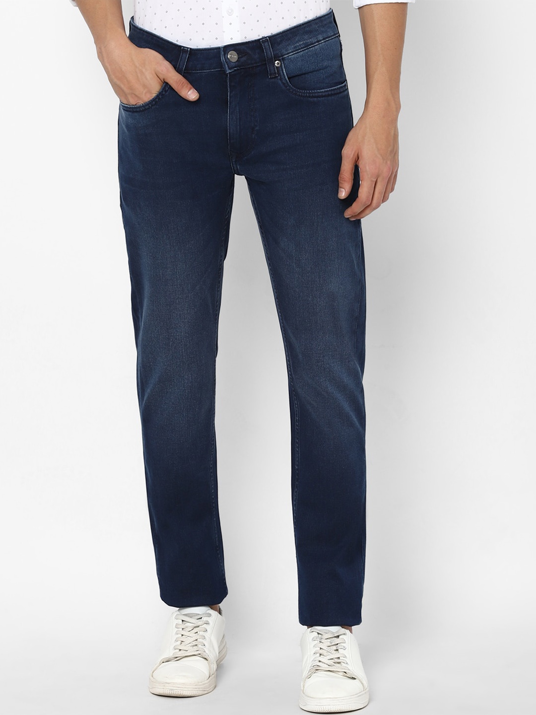 

Louis Philippe Jeans Men Navy Blue Slim Fit Light Fade Jeans