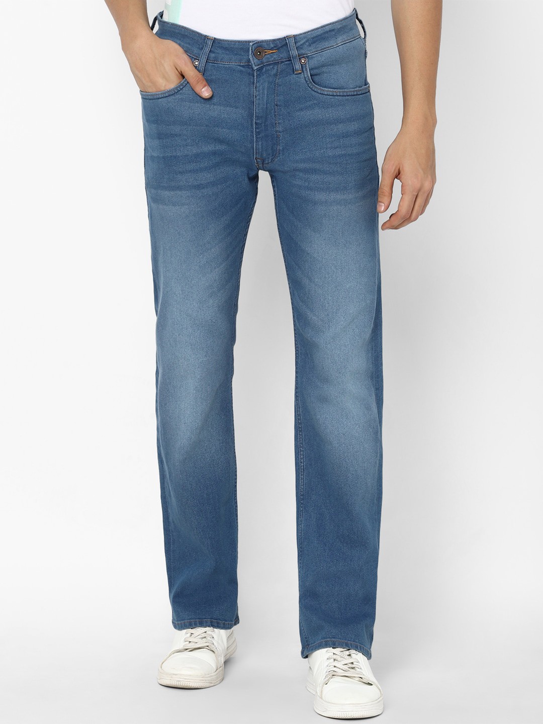 

Louis Philippe Jeans Men Blue Light Fade Regular Fit Jeans