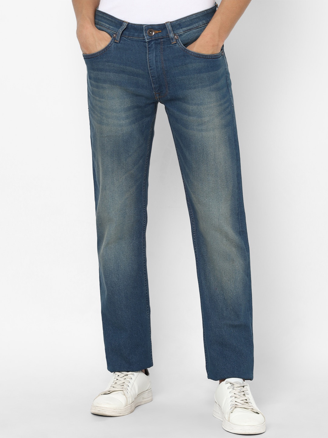 

Louis Philippe Jeans Men Blue Regular Fit Heavy Fade Jeans