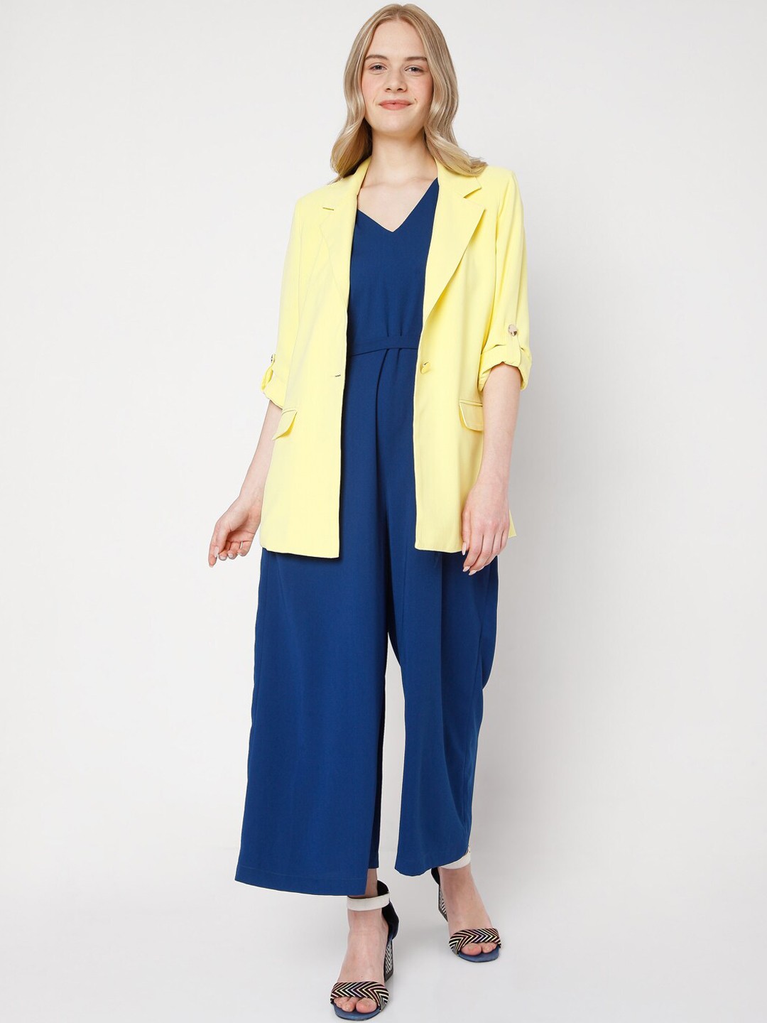 

Vero Moda Women Yellow Solid Single-Breasted Casual Blazer