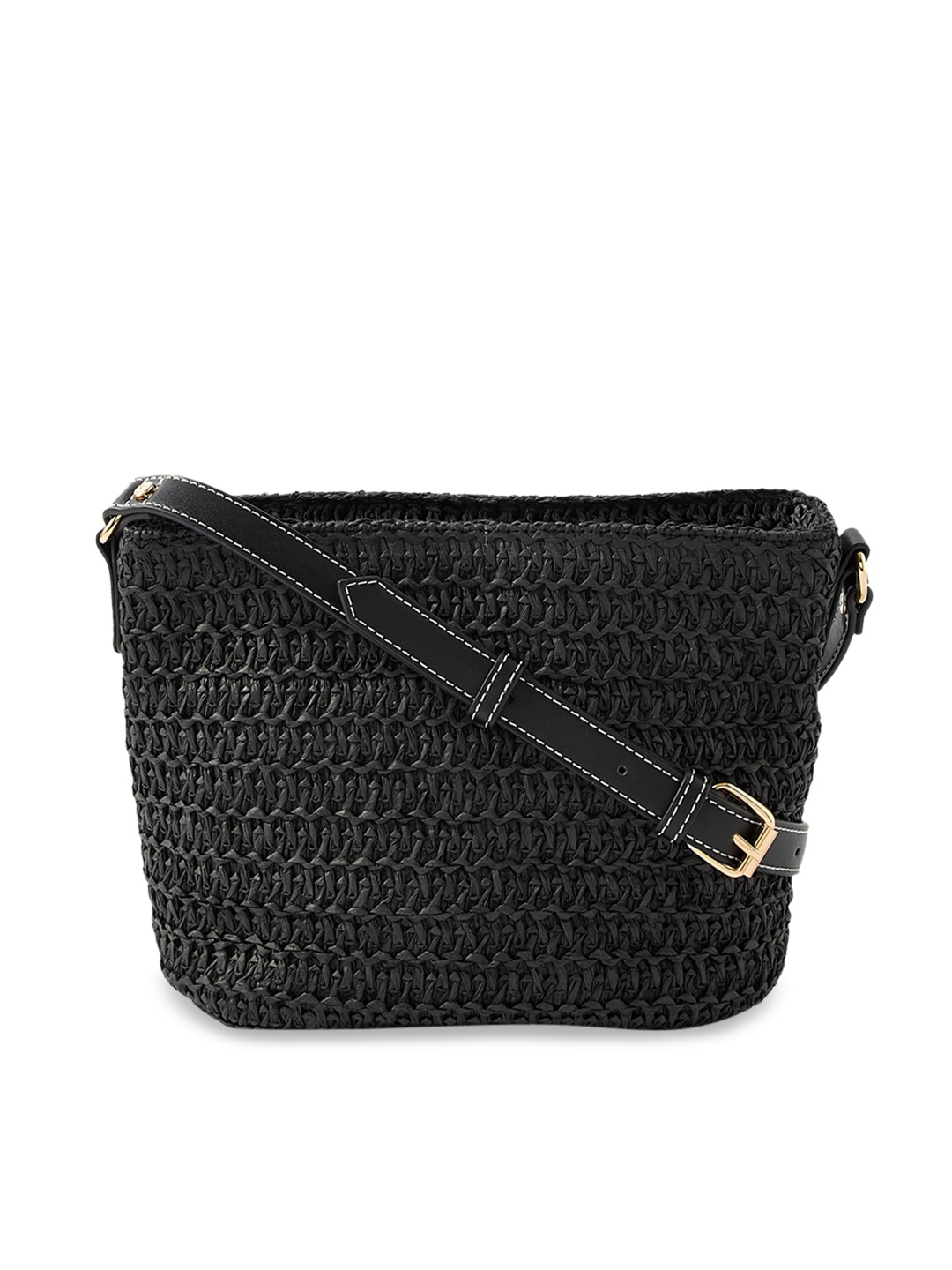 

Accessorize Black Textured Swagger Sling Bag