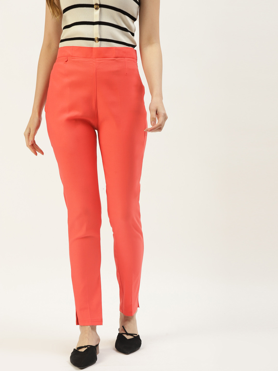 

WISSTLER Women Coral Solid Skinny Fit Trousers