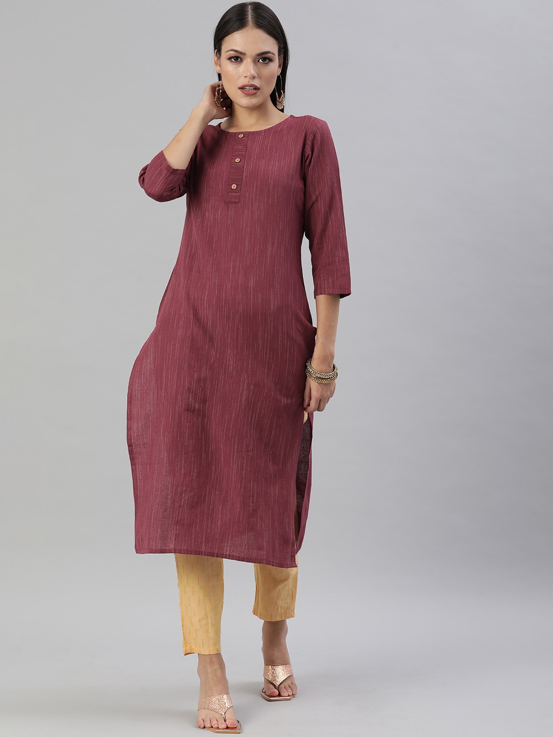 

KALINI Women Maroon Kurta