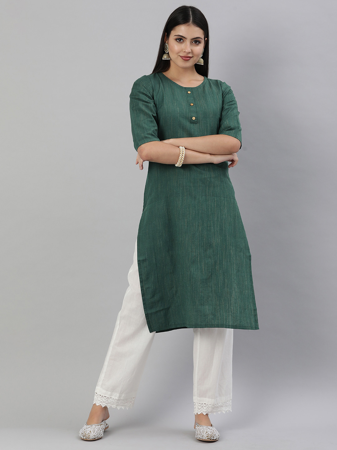 

KALINI Women Teal Kurta