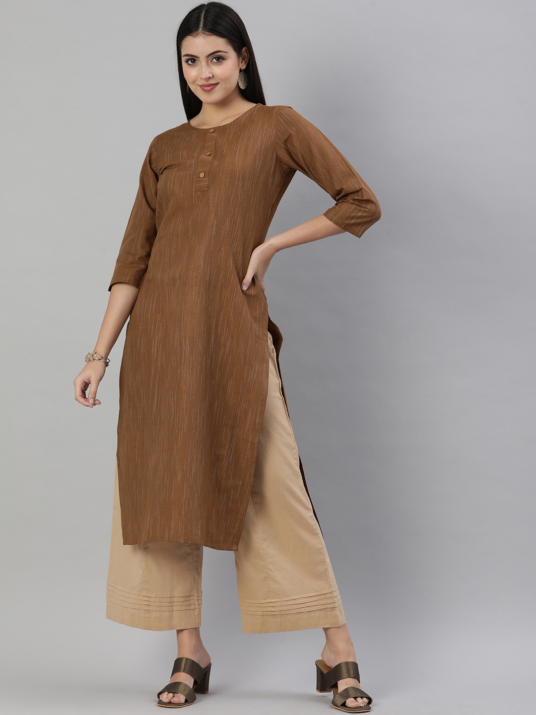 

KALINI Women Brown Kurta