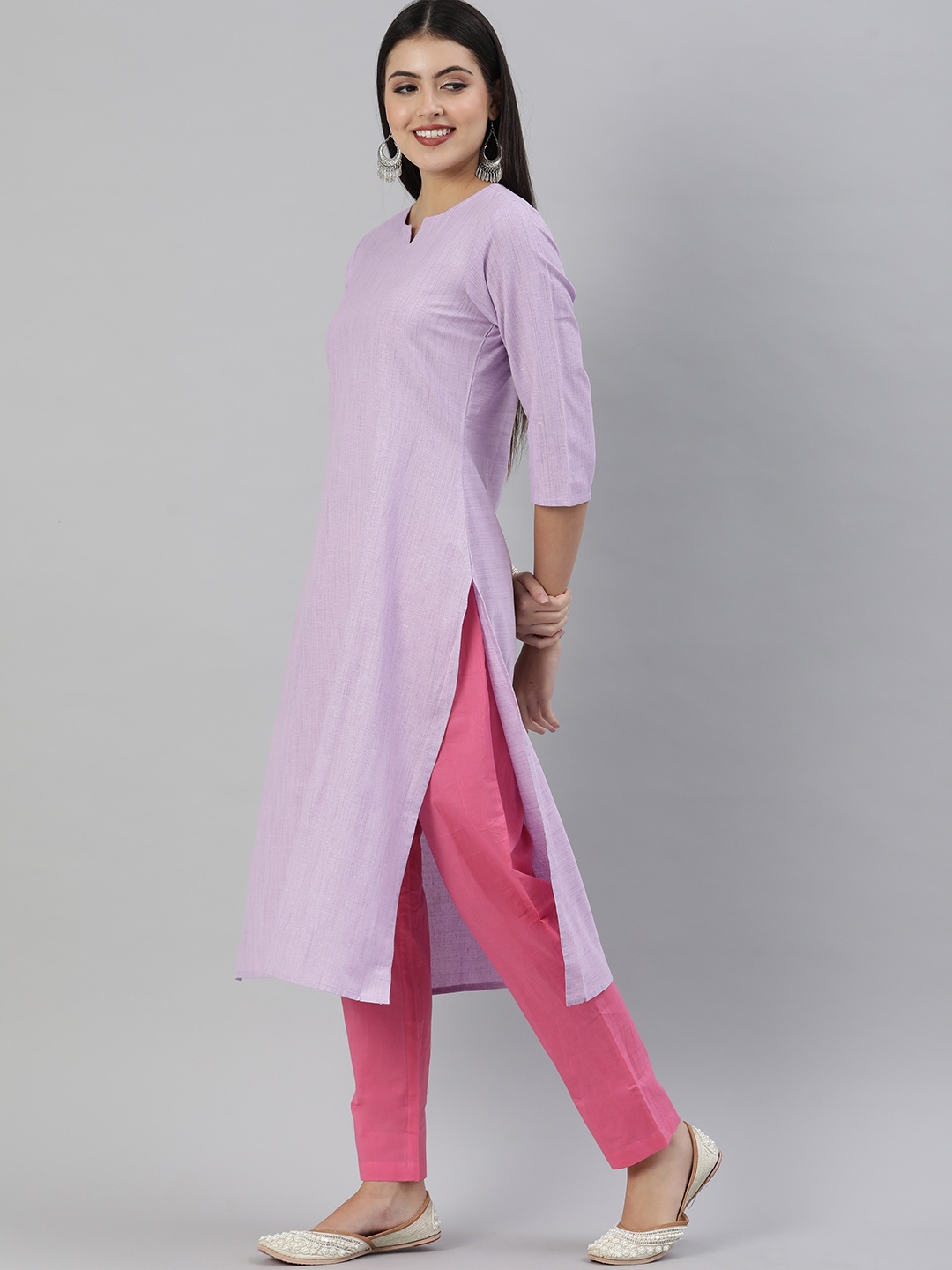 

KALINI Lavender Solid Kurti