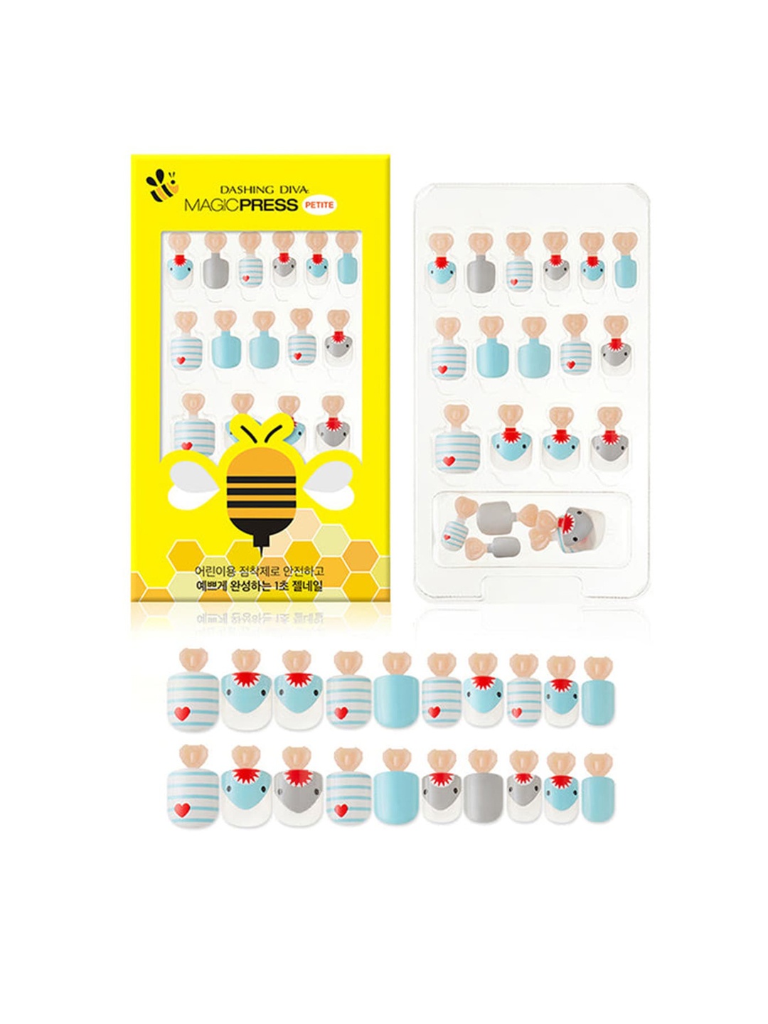 

Dashing Diva Magicpress Shark Family Nail Essentials, Multi